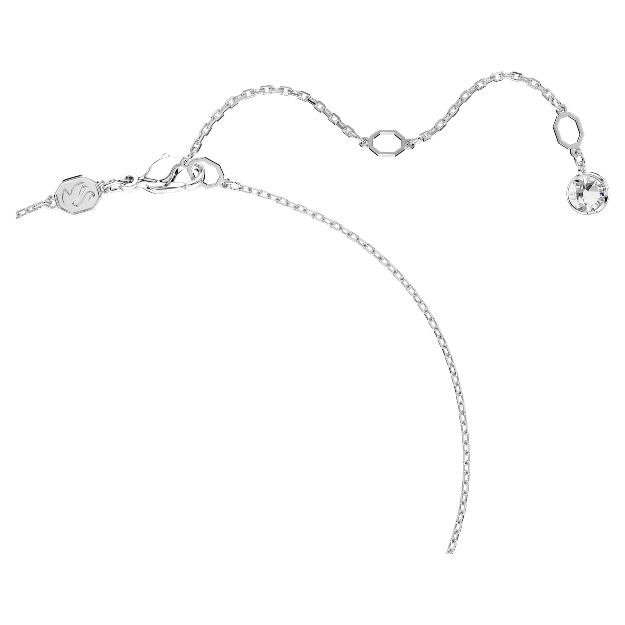 Dextera - Sphere - Silver White - Necklace - Swarovski