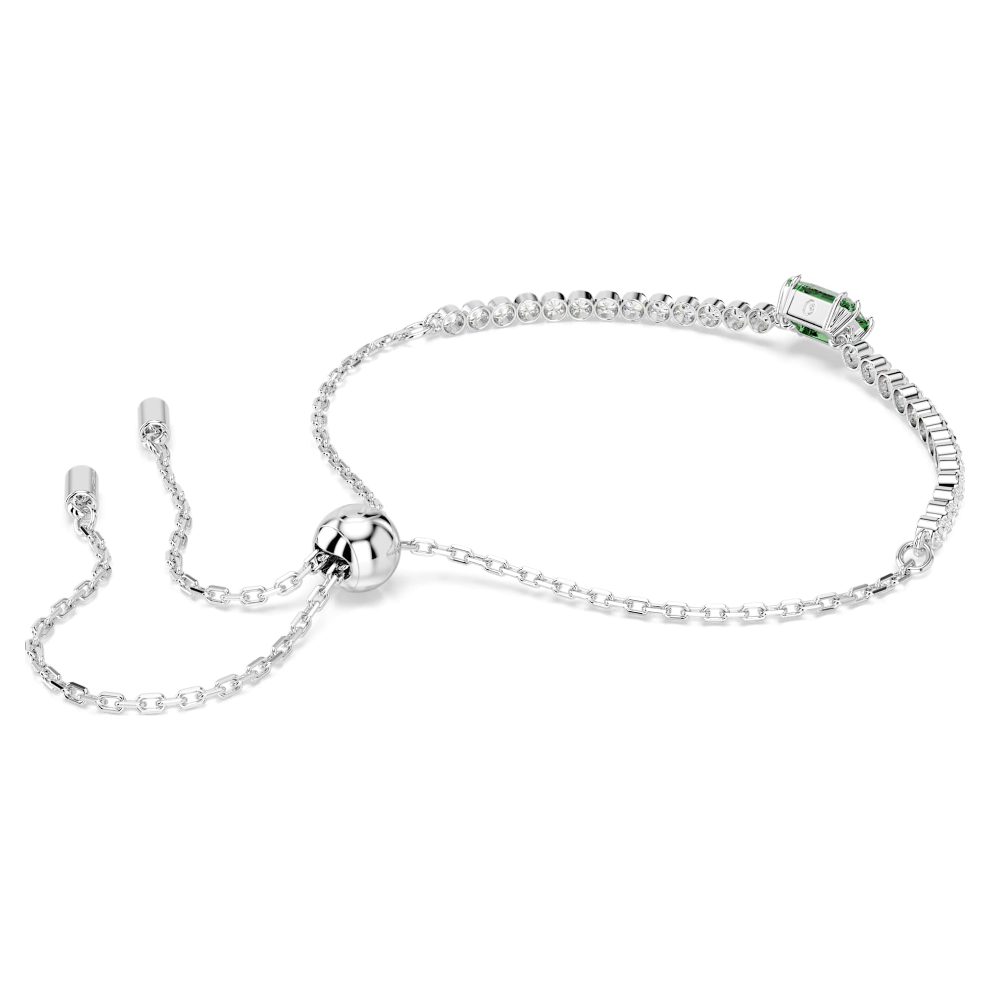 Matrix – Tennis – Silbergrün – Armband – Swarovski