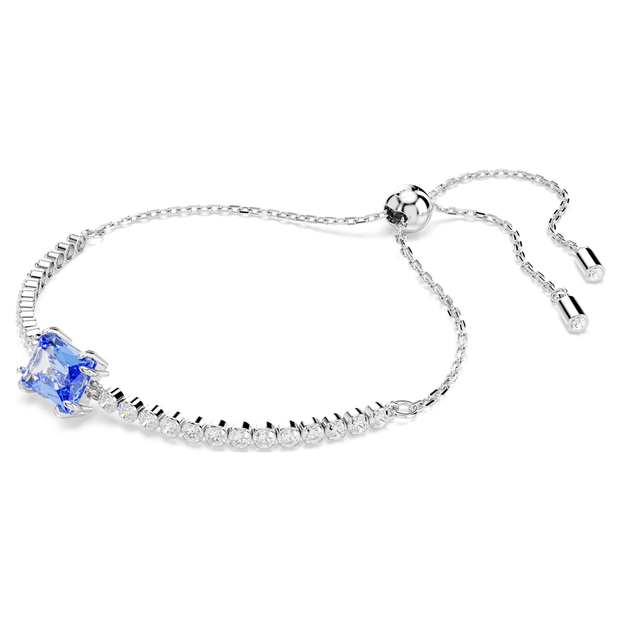 Matrix – Tennis – Blaues Silber – Armband – Swarovski