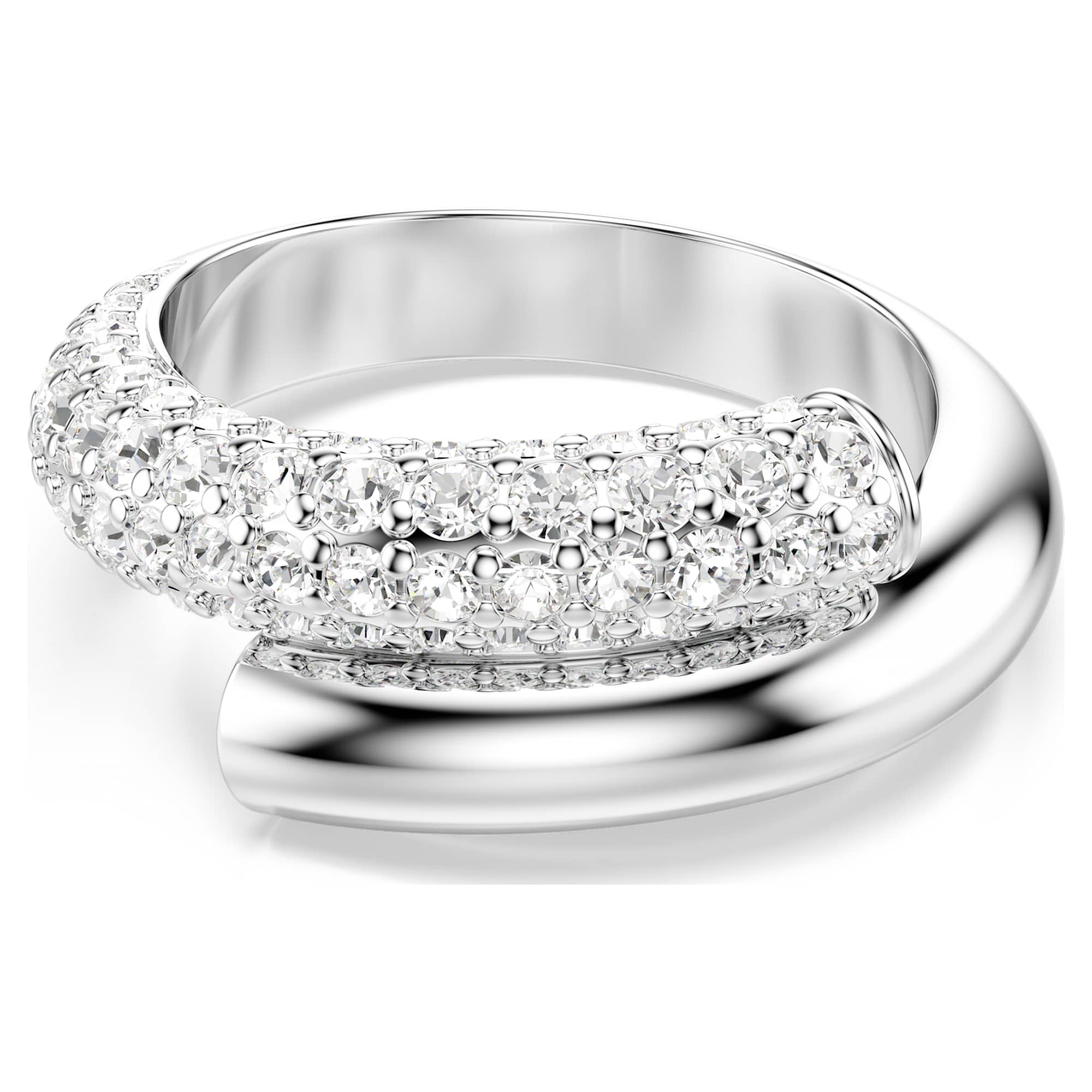 Dextera – Weißes Silber – Cocktail – Ring – Swarovski