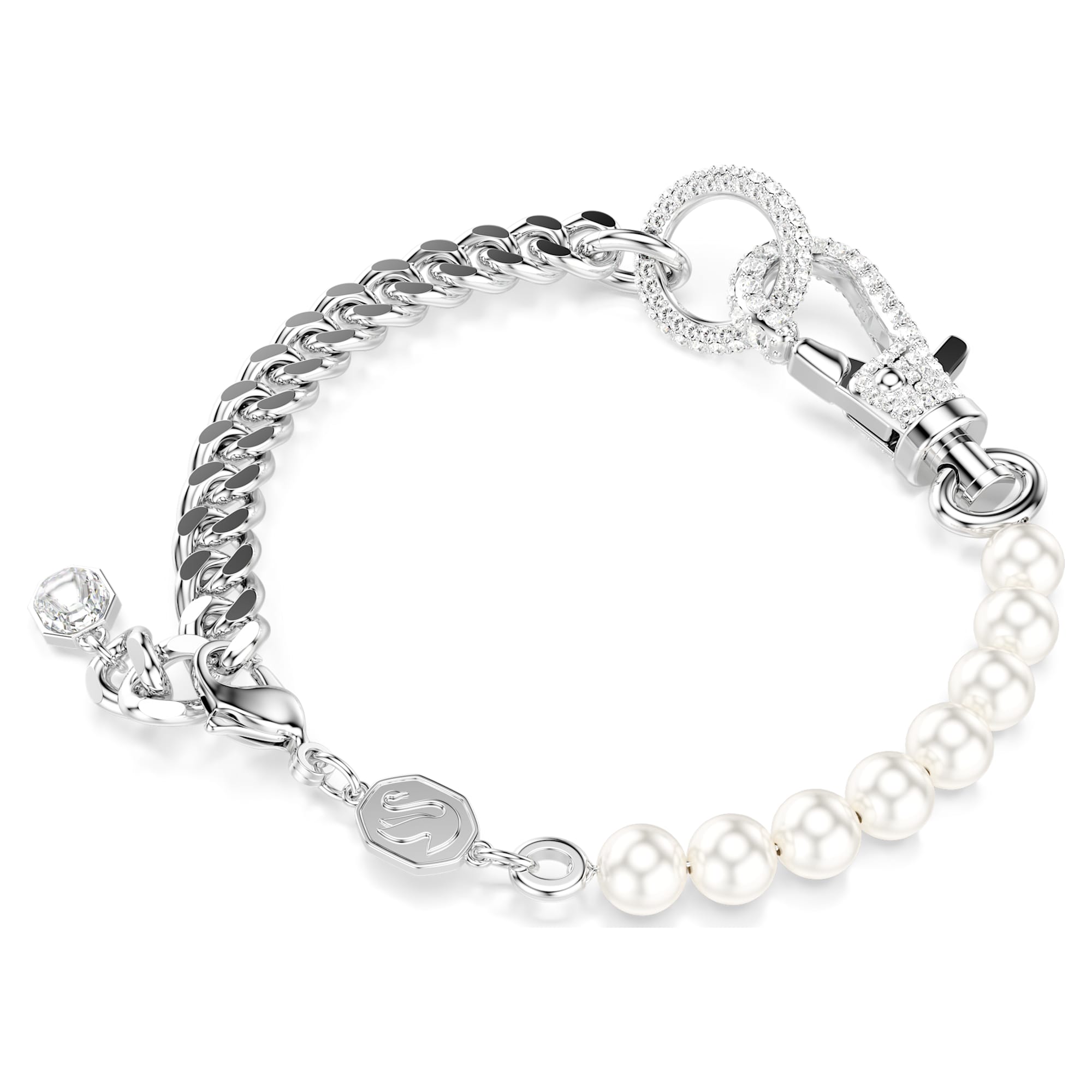 Dextera - Pearl - Silver White - Bracelet - Swarovski