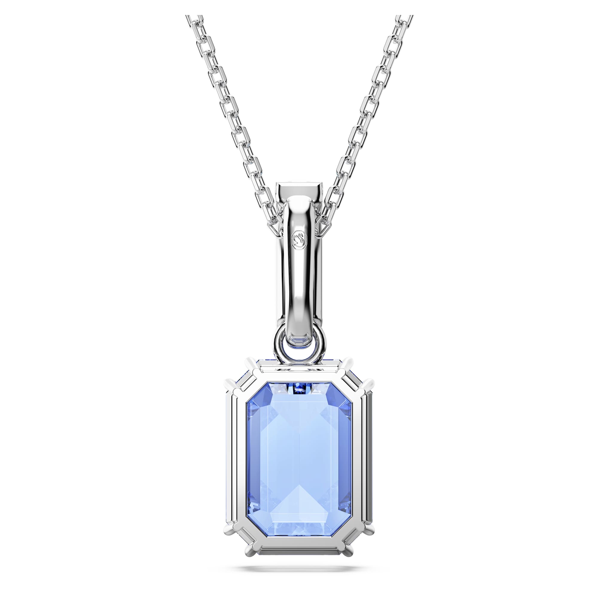 Millenia - Achteckig - Silber Blau - Halskette - Swarovski