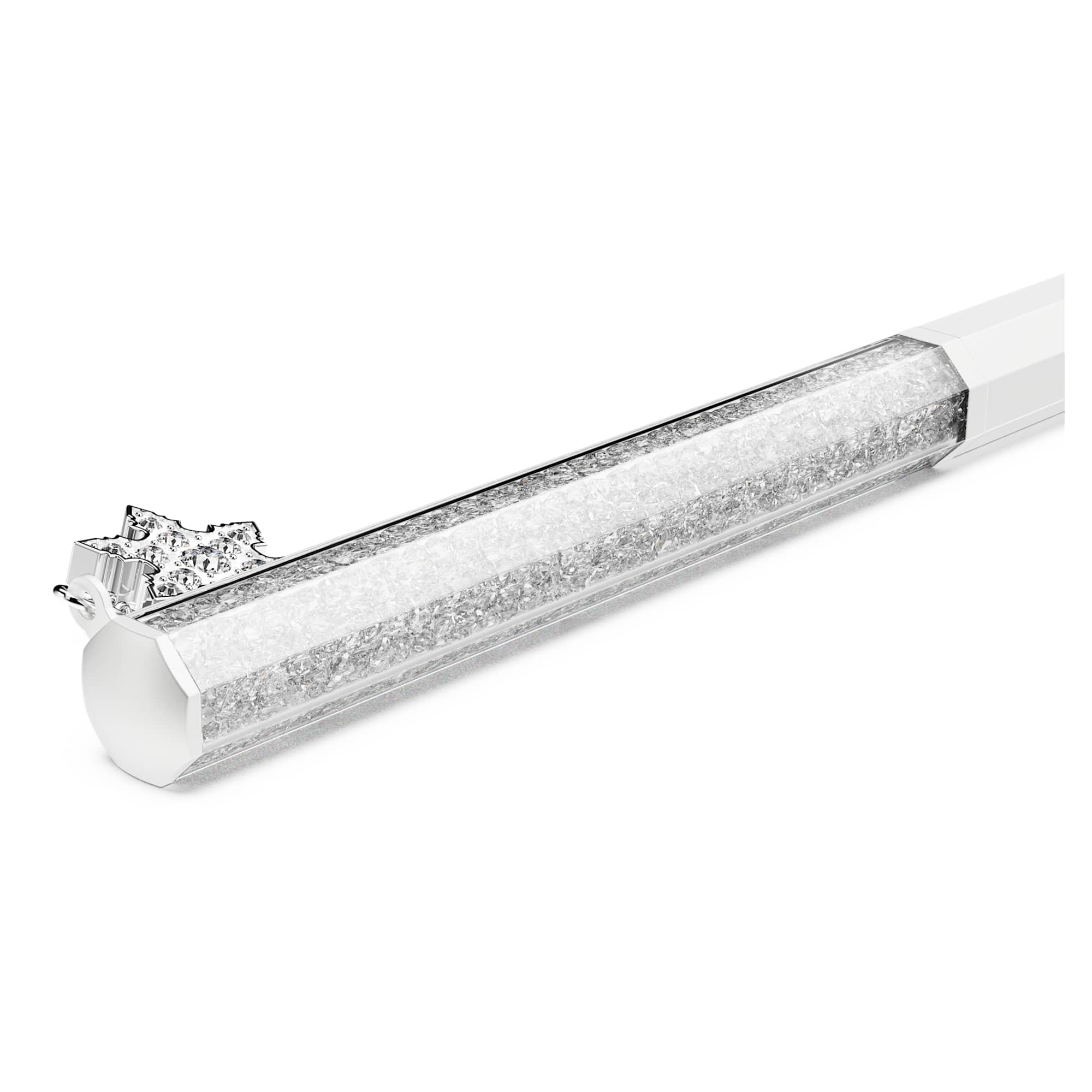 Crystalline - Octagonal - White &amp; Snowflake - Ballpoint Pen - Swarovski