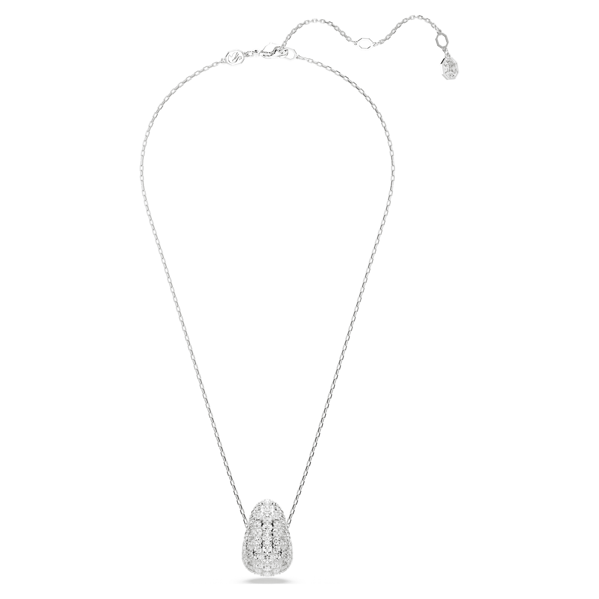 Sublima - Silver White - Necklace - Swarovski