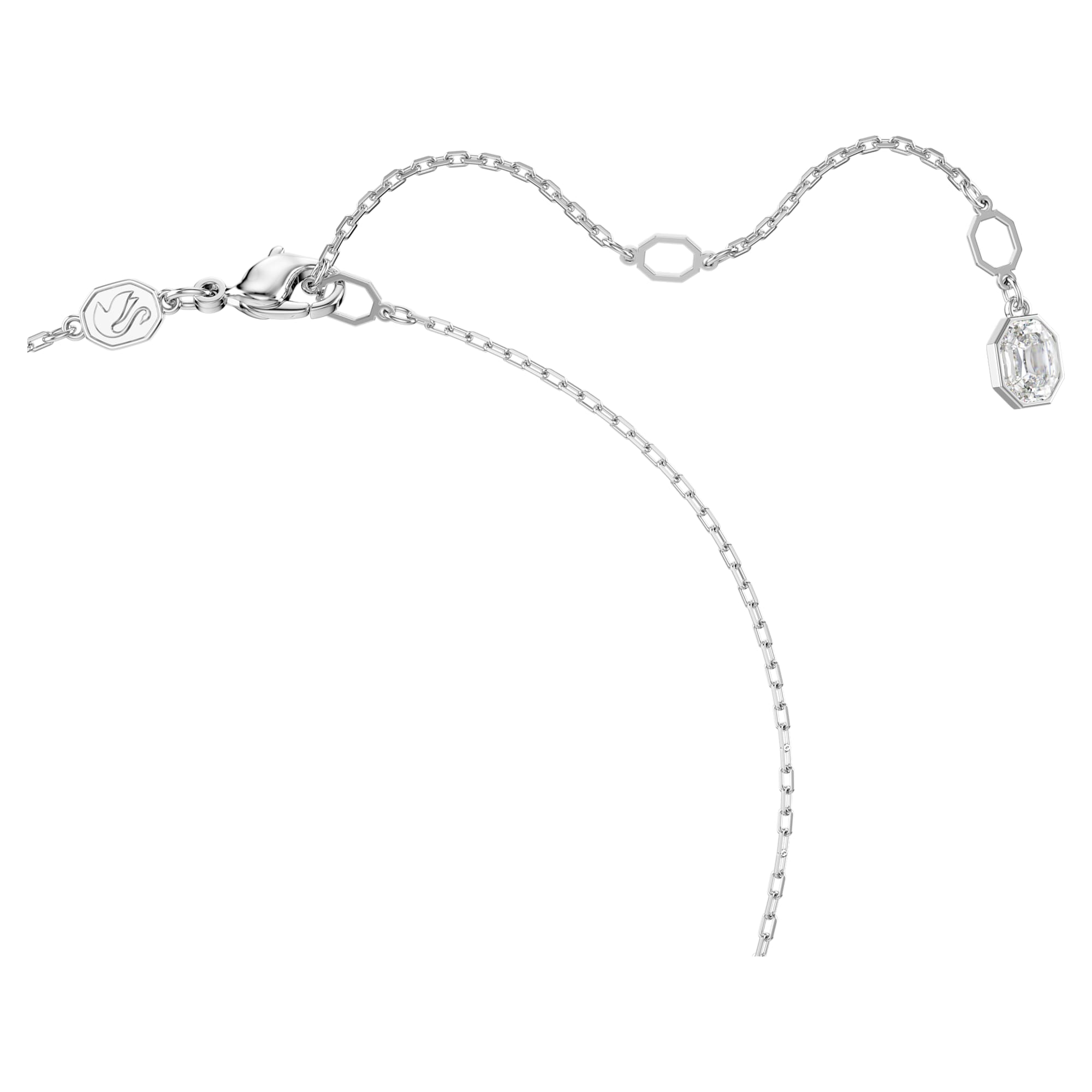 Sublima - Silver White - Necklace - Swarovski