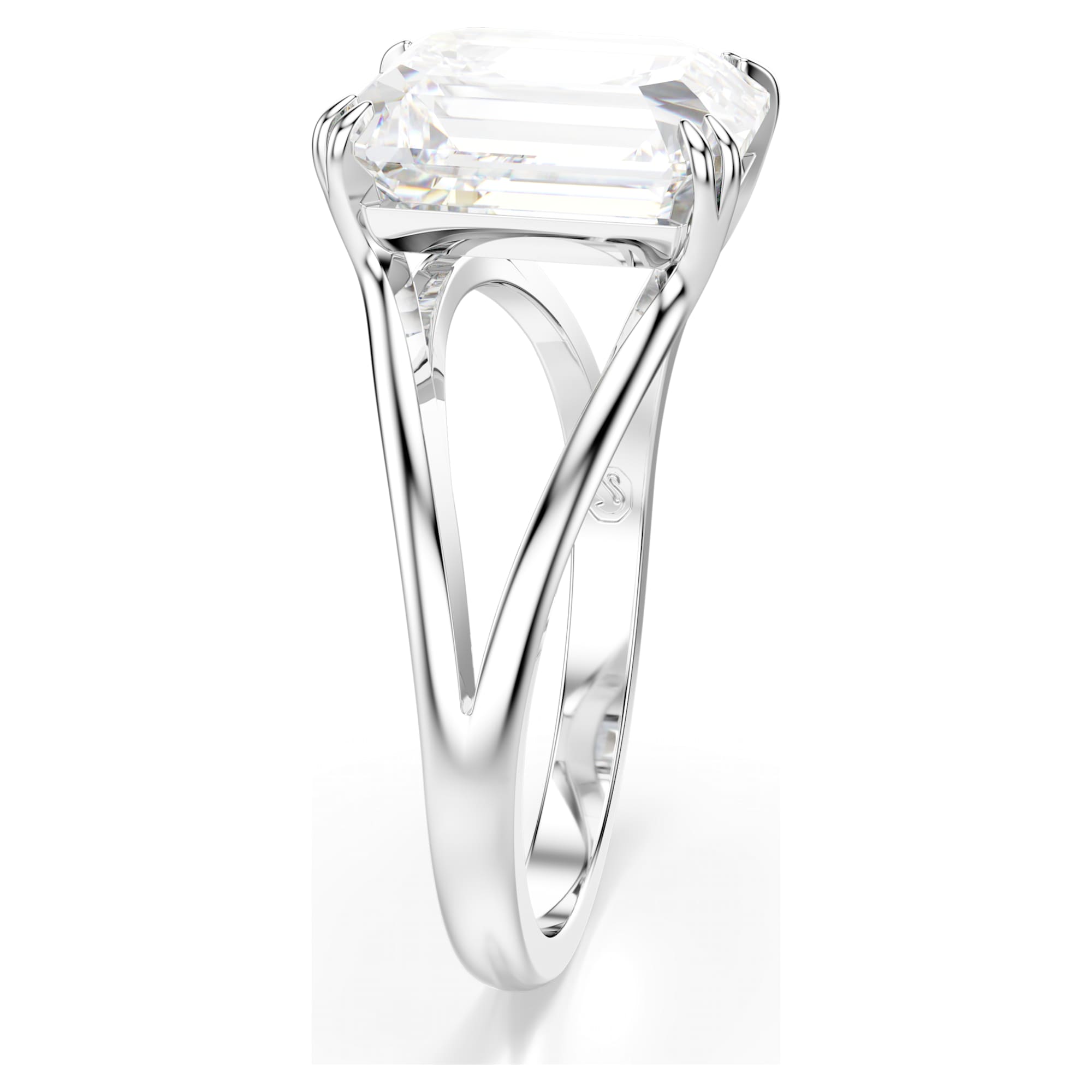 Stilla - White Silver - Octagonal - Ring - Swarovski