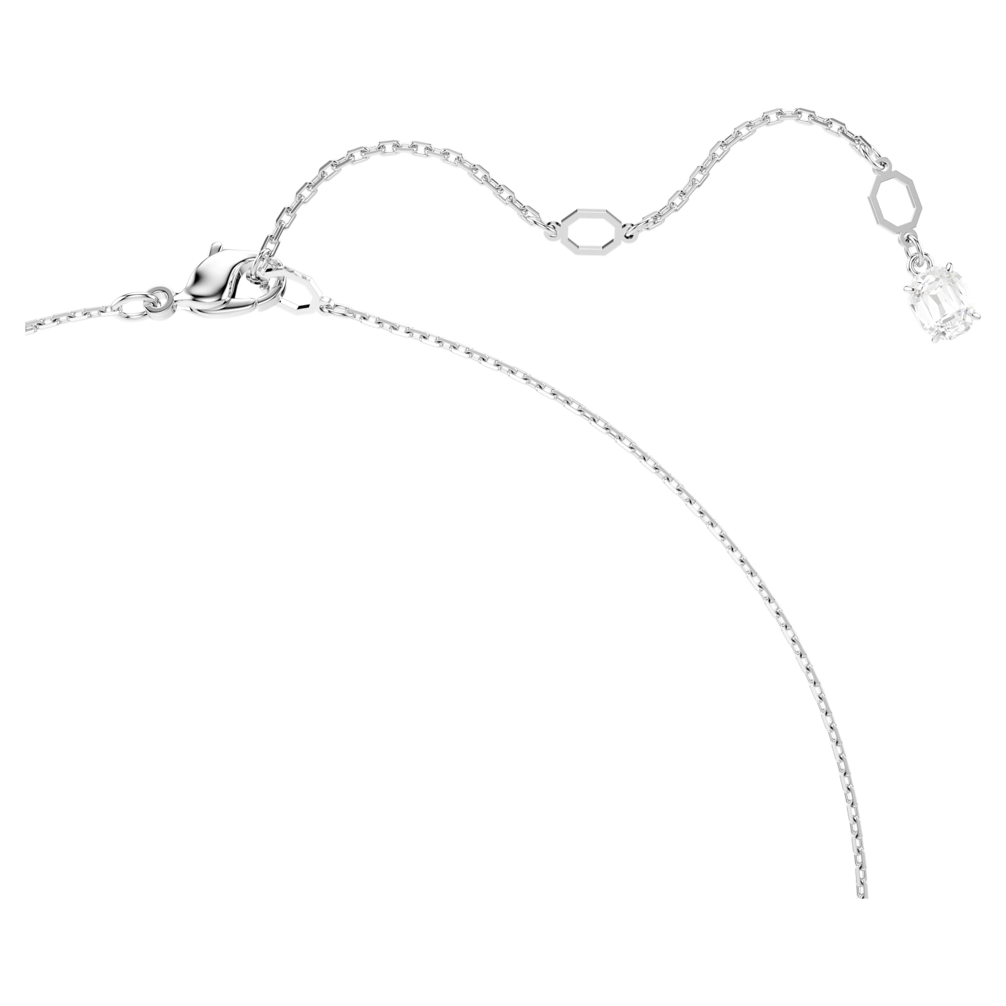 Hyperbola - Silver White - Spirals - Necklace - Swarovski