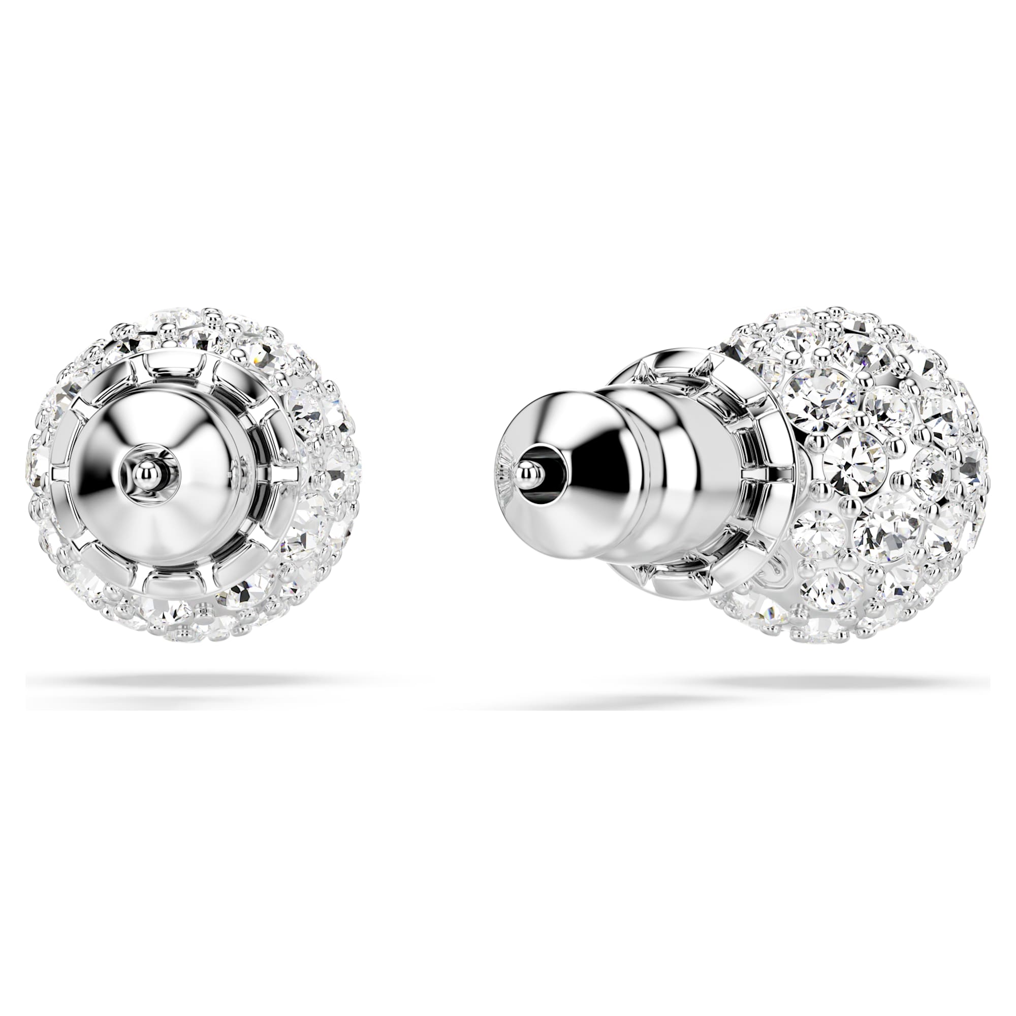 Dextera - Silver White - Stud Earrings - Swarovski