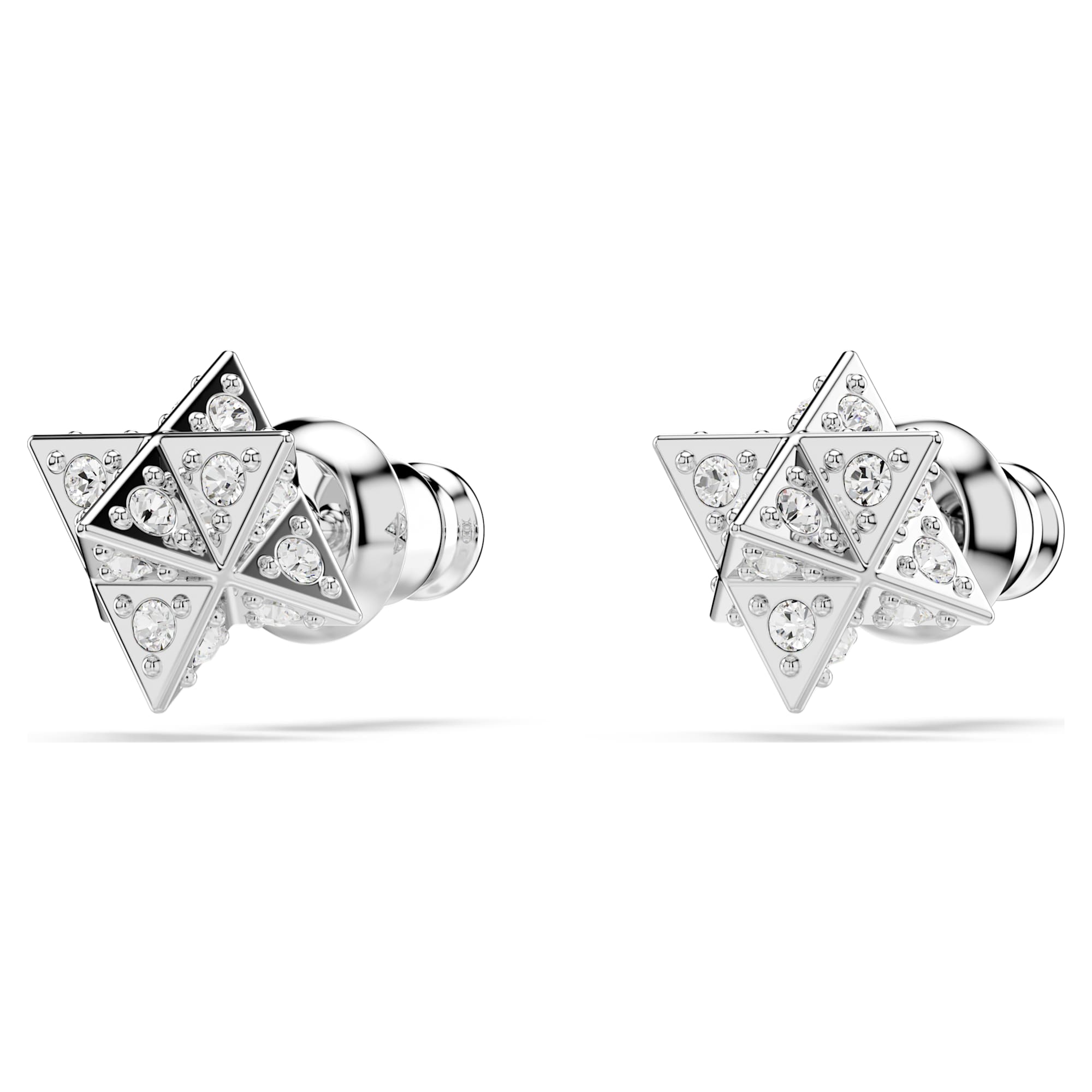 Dextera - Star - Silver White - Earrings - Swarovski