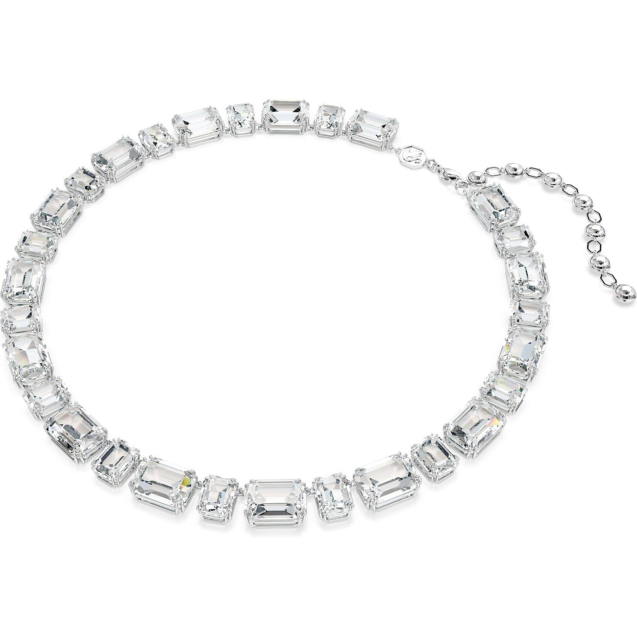 Millenia - Collar - Blanco - Baño de rodio - Swarovski