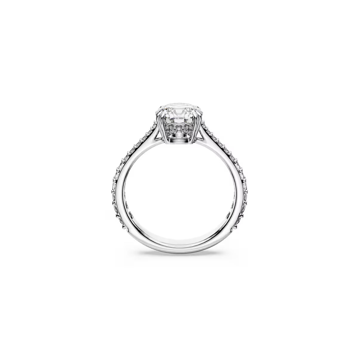 Bague Swarovski - Stilla - Taille ronde - Blanche & Argenté