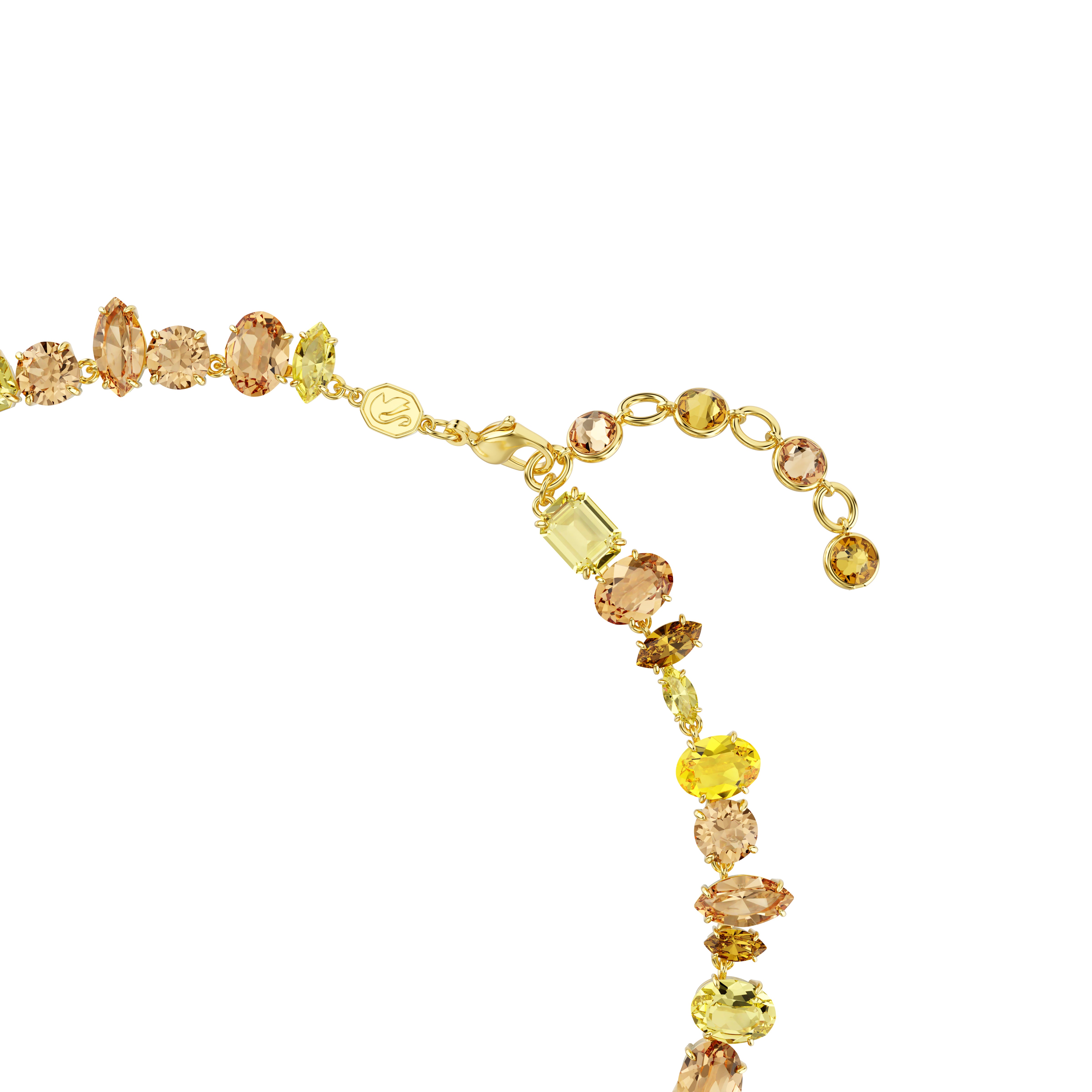 Gema Yellow Gold Tennis Necklace – Swarovski