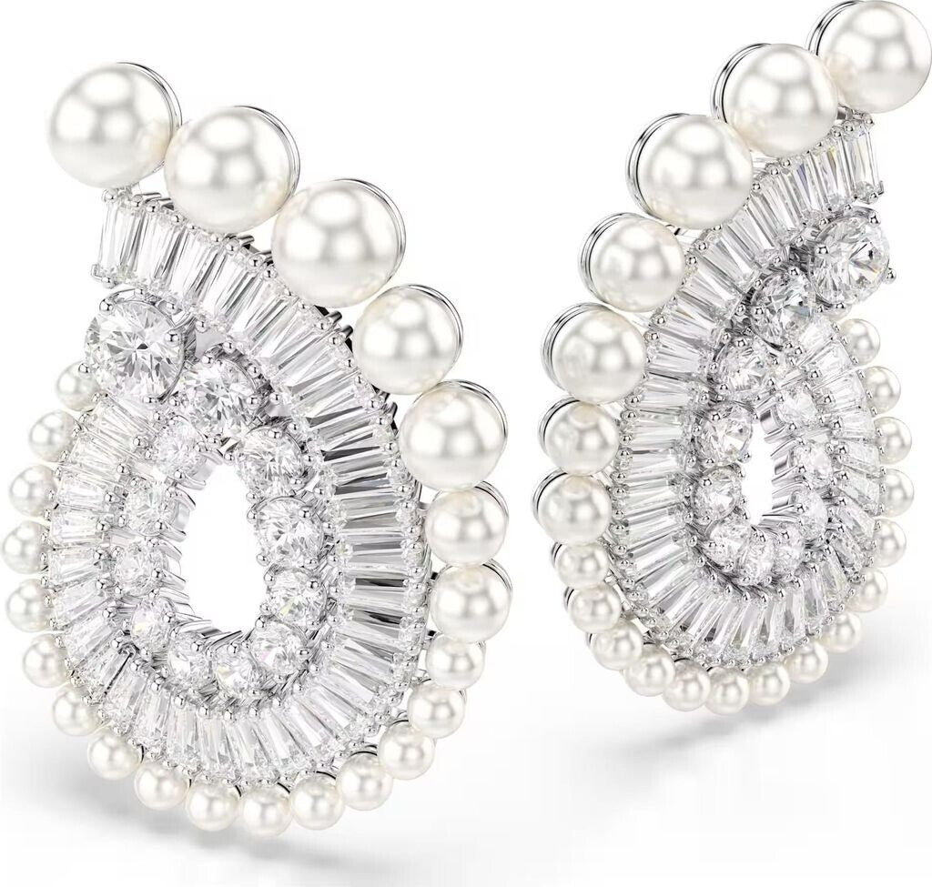 Women's Ariana Grande Pearl White Silver Earrings – Swarovski