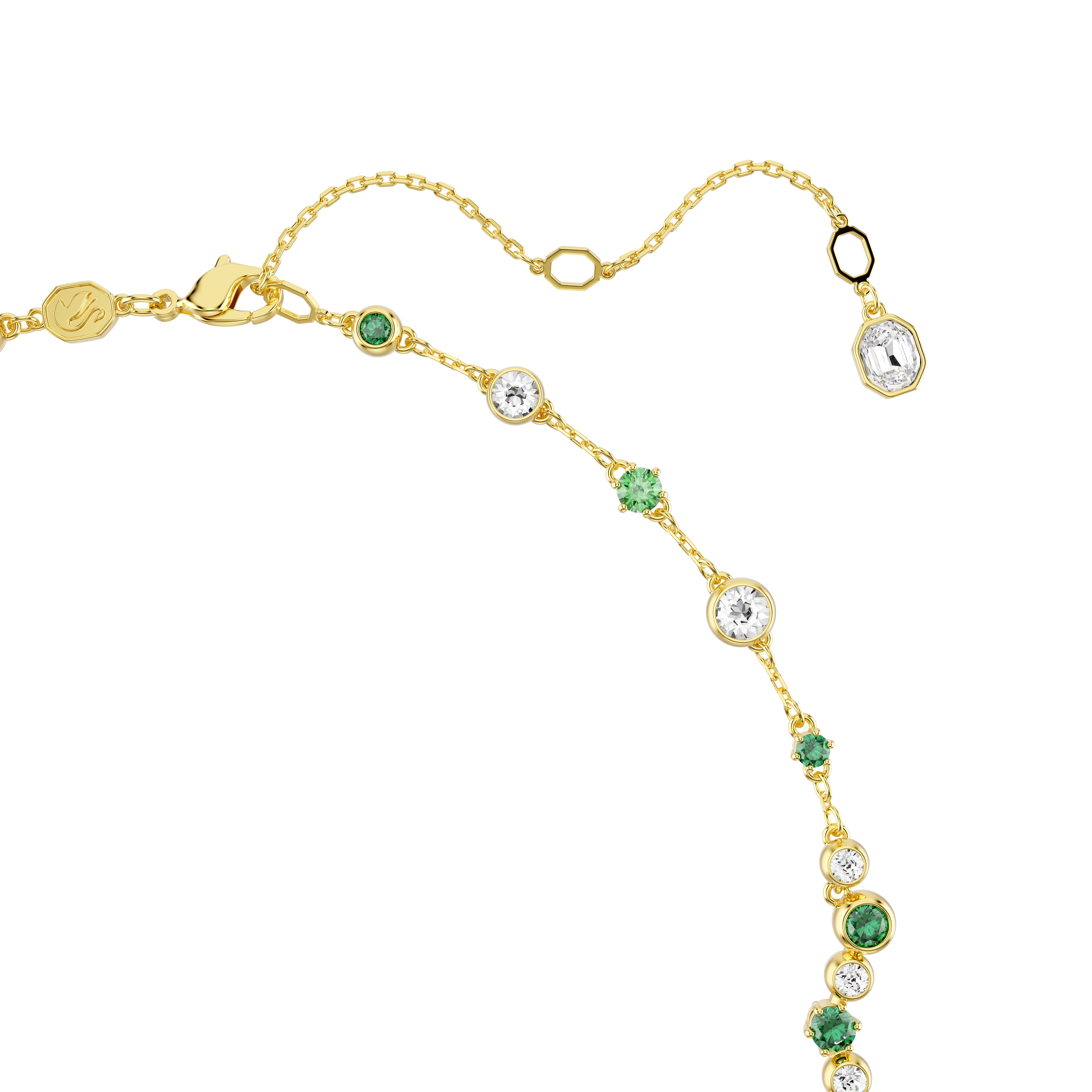 Collier Y Constella Vert Doré – Swarovski