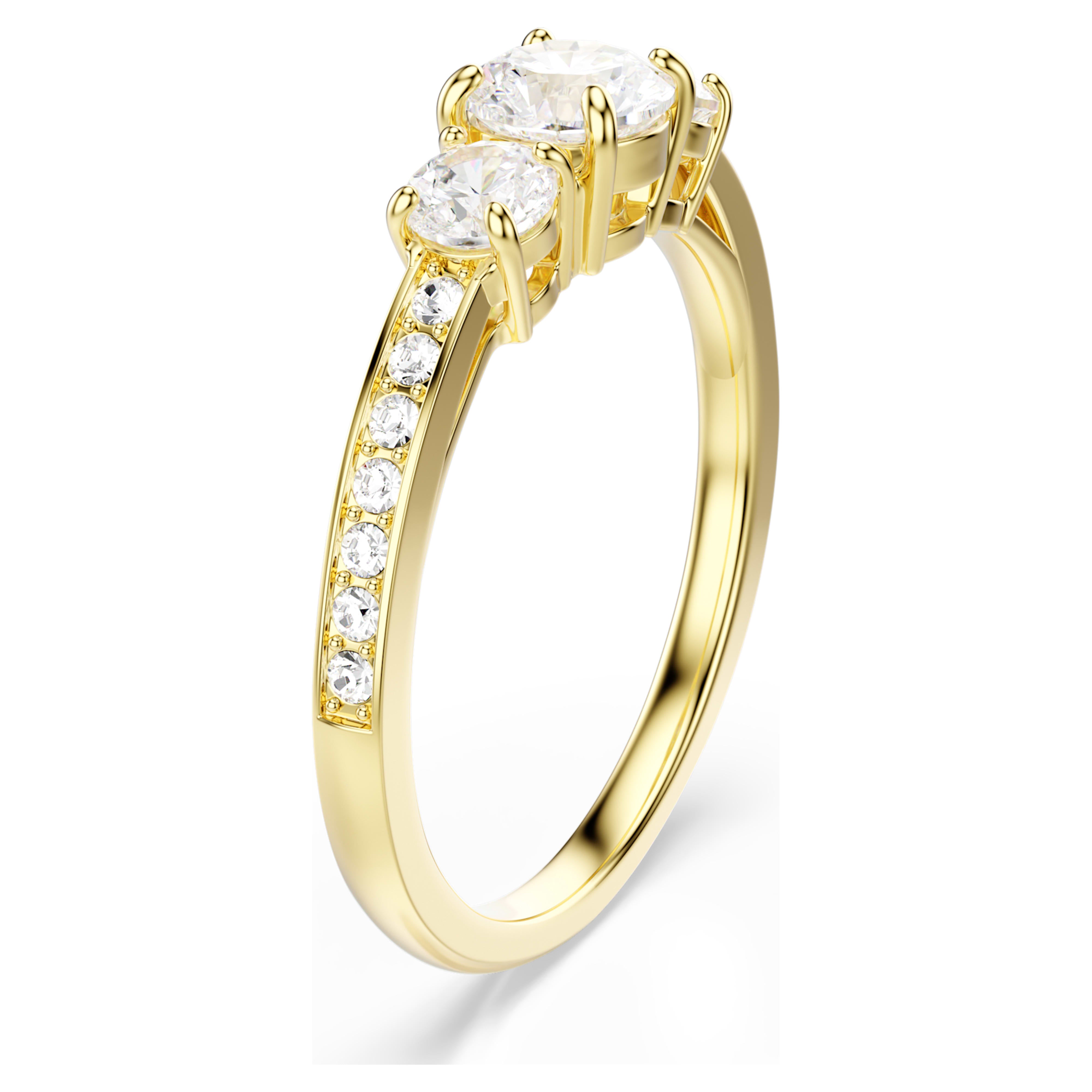 Stilla Attract trilogy ring yellow gold – Swarovski