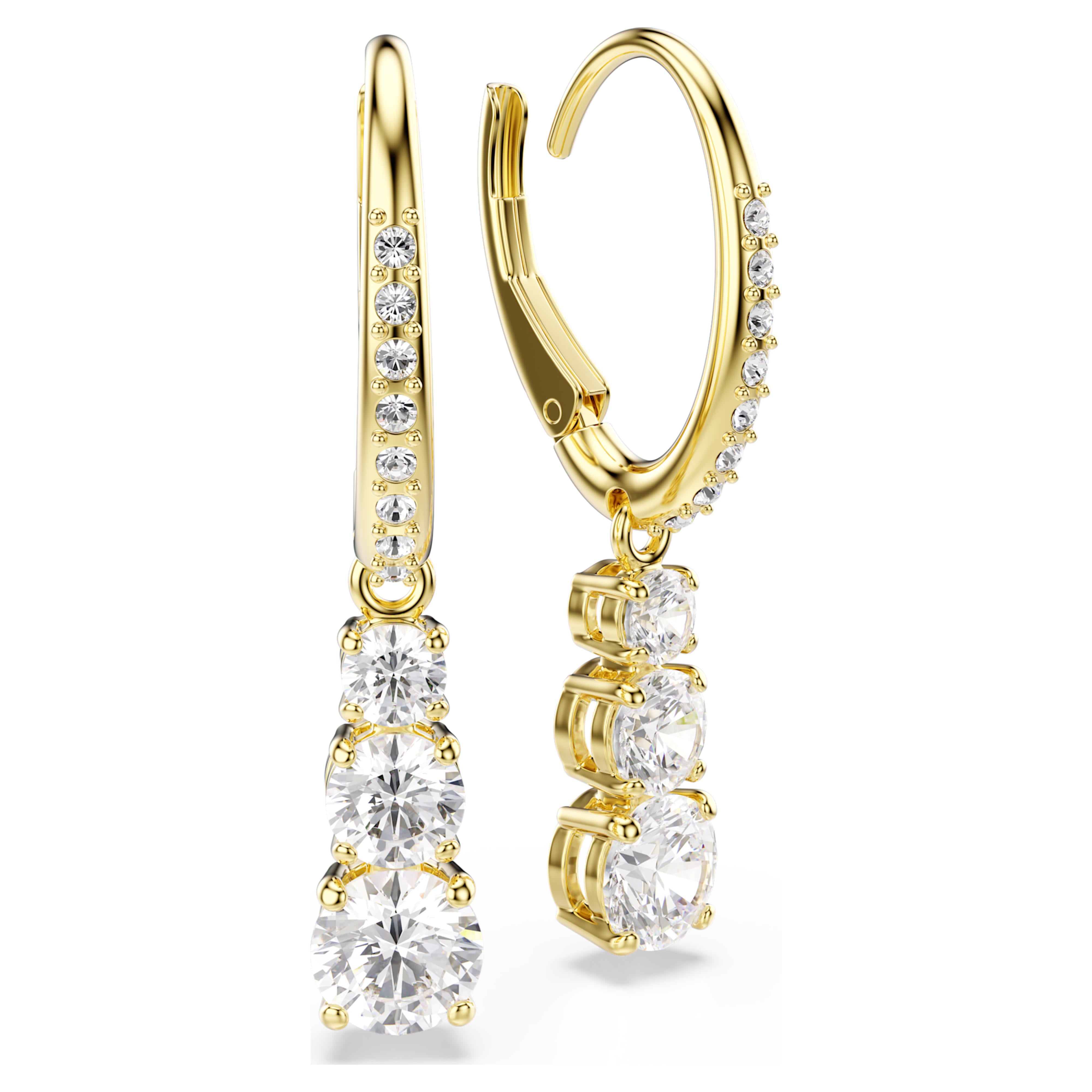 Stilla Attract trio gold earrings – Swarovski