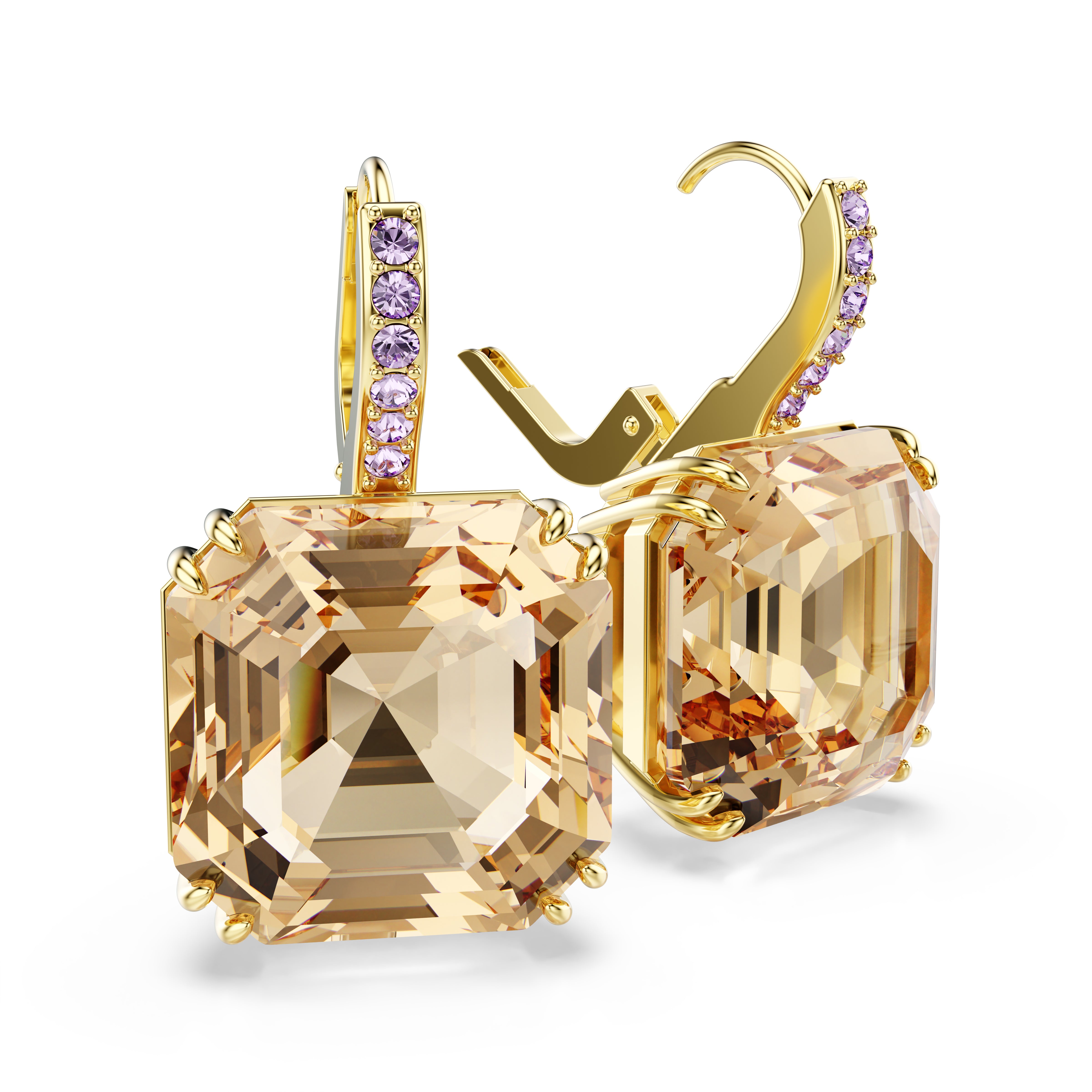 Women's Millenia Caramel Gold Earrings – Swarovski