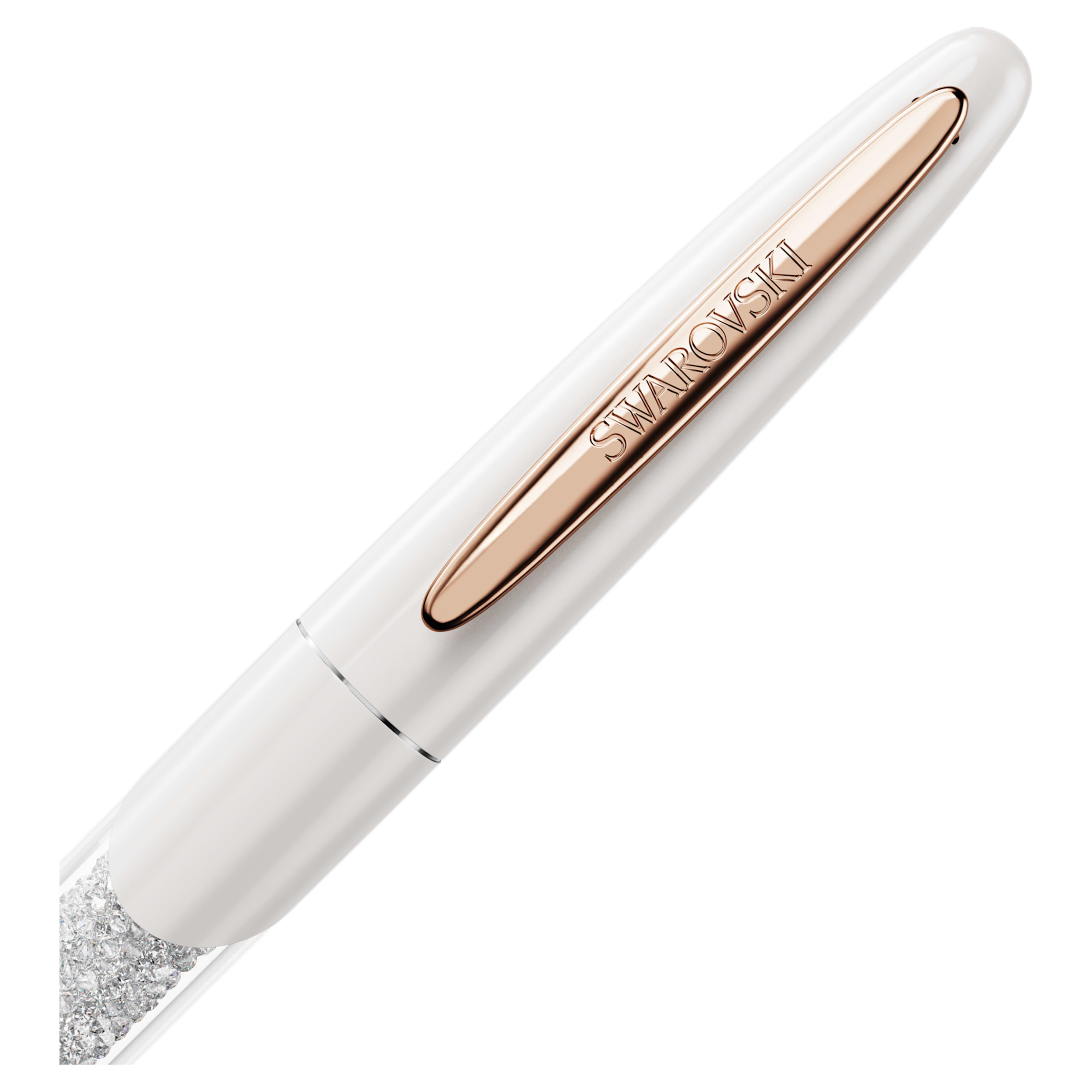 Crystalline Nova roller pen White rose gold – Swarovski