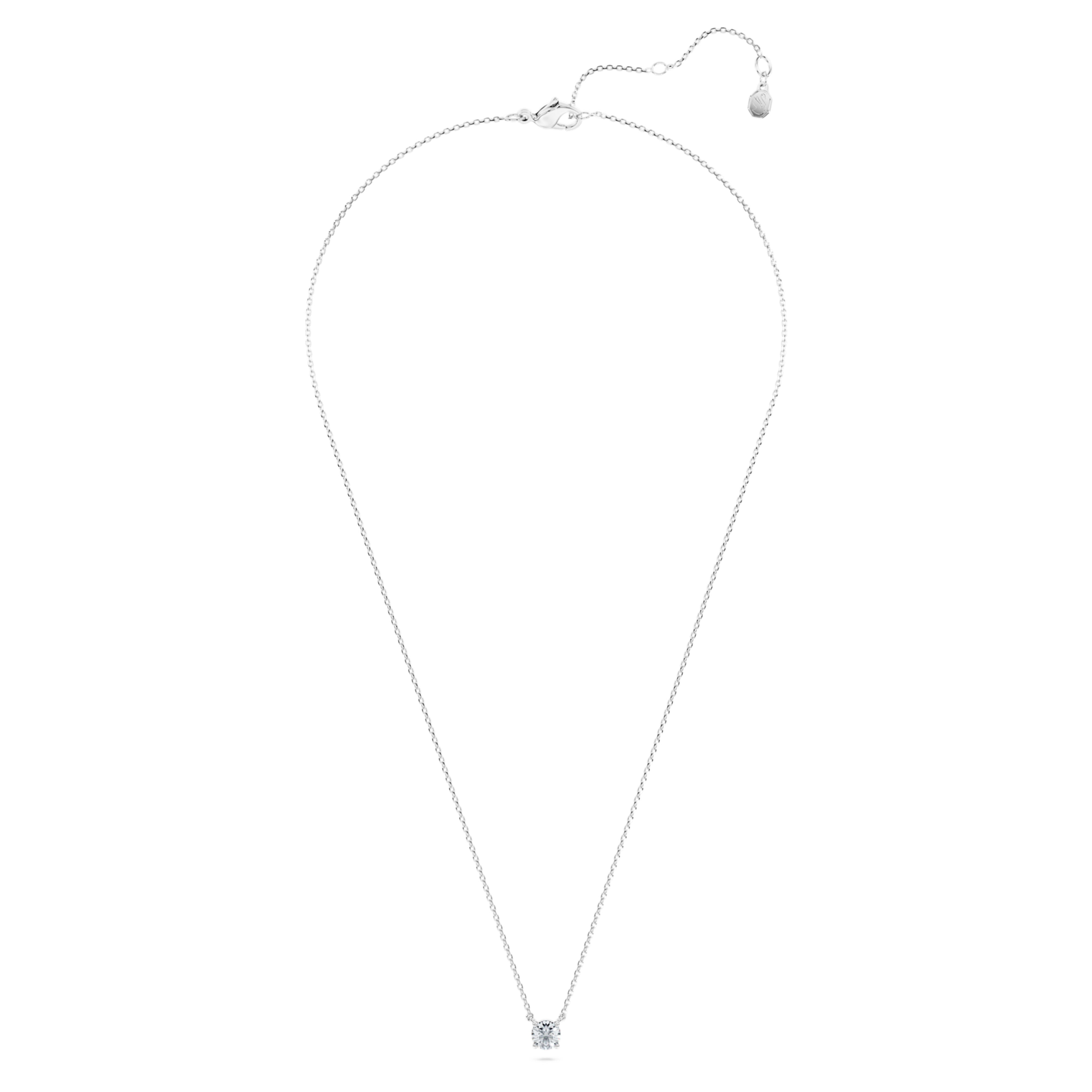 Pendentif solitaire Eternity Swarovski argent et diamant 0,5 ct