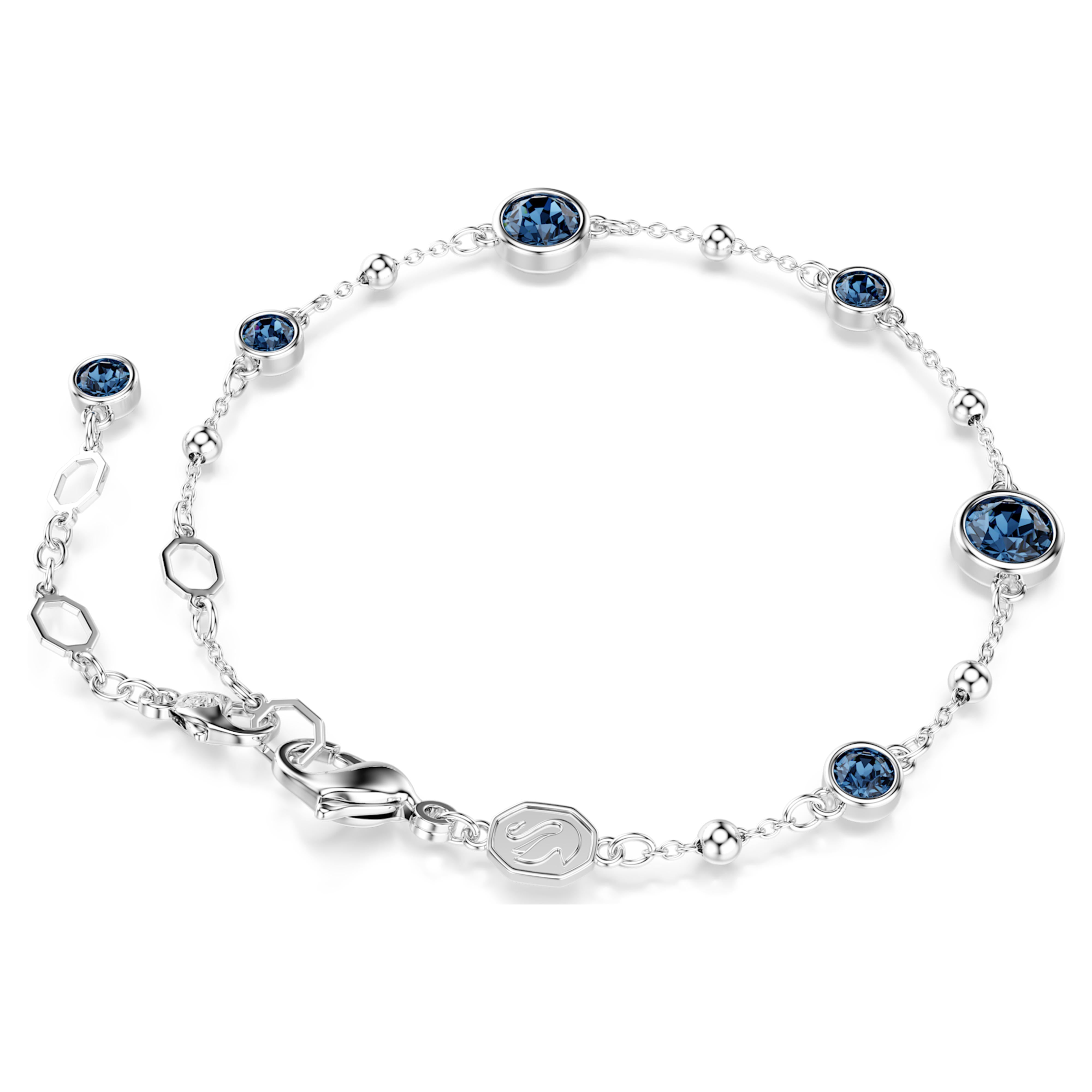 Rhodium-plated blue Imber bracelet – Swarovski
