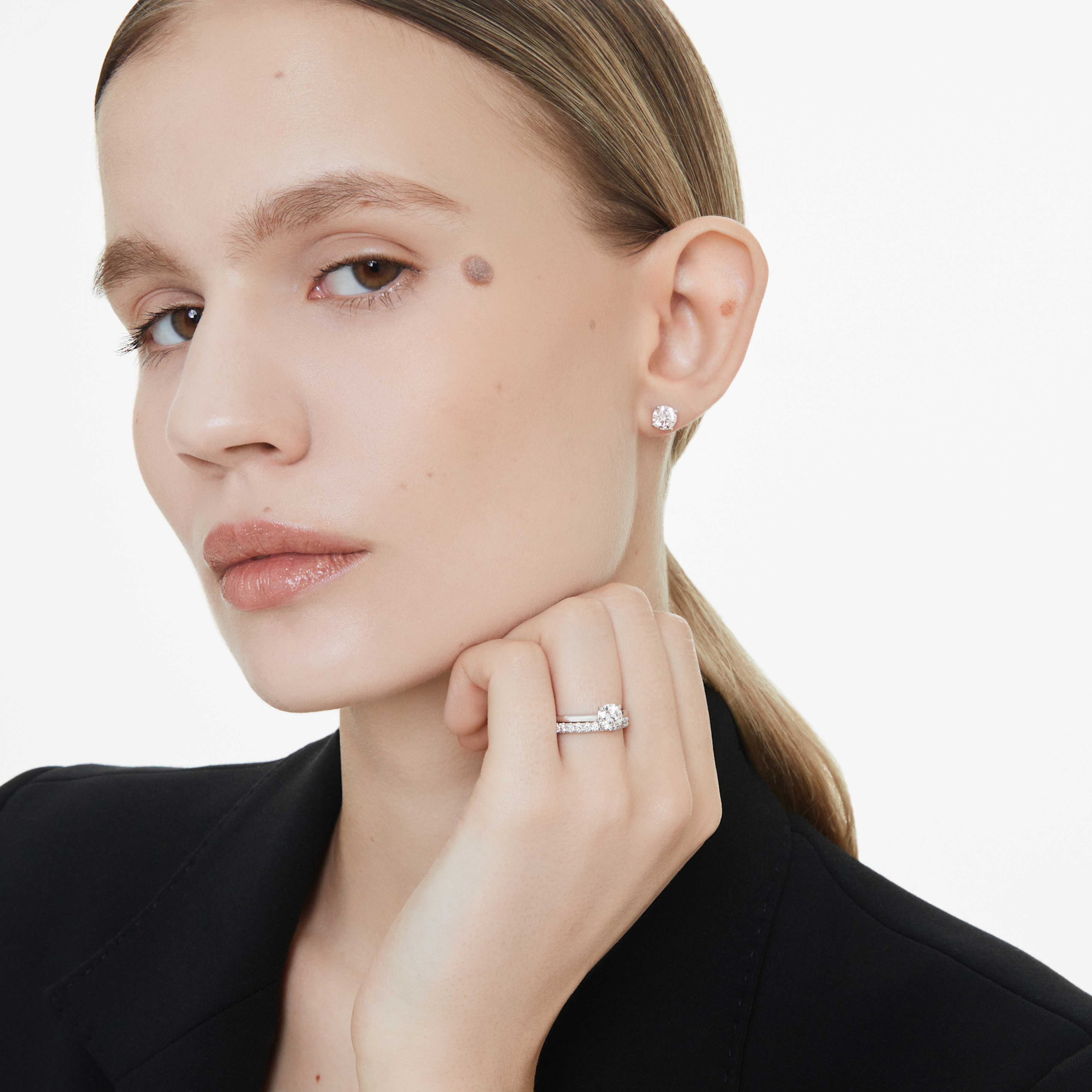 Eternity Ring Ring - Silver and 0.4 ct Diamonds - Swarovski