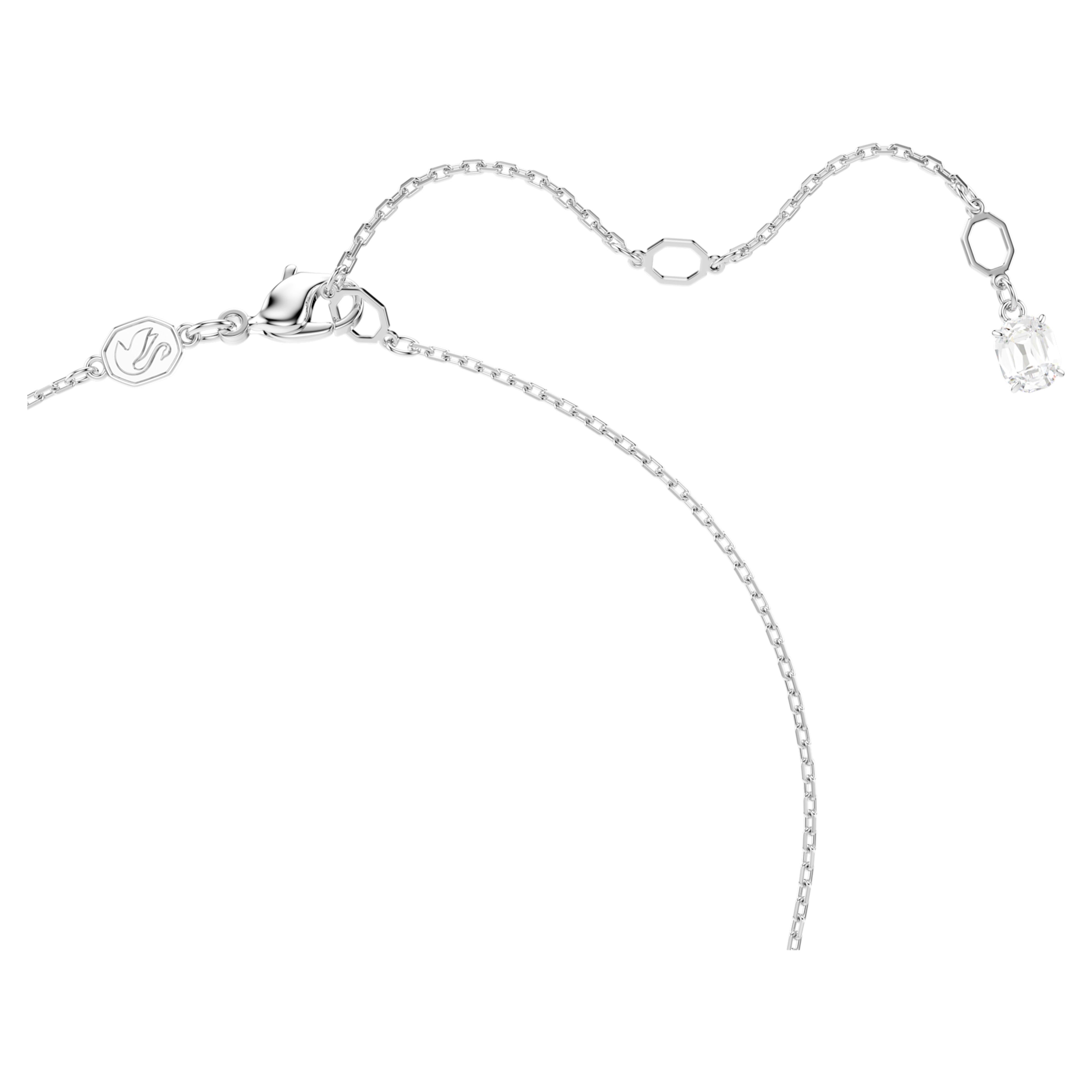 Blue Matrix pendant in rhodium-plated V – Swarovski