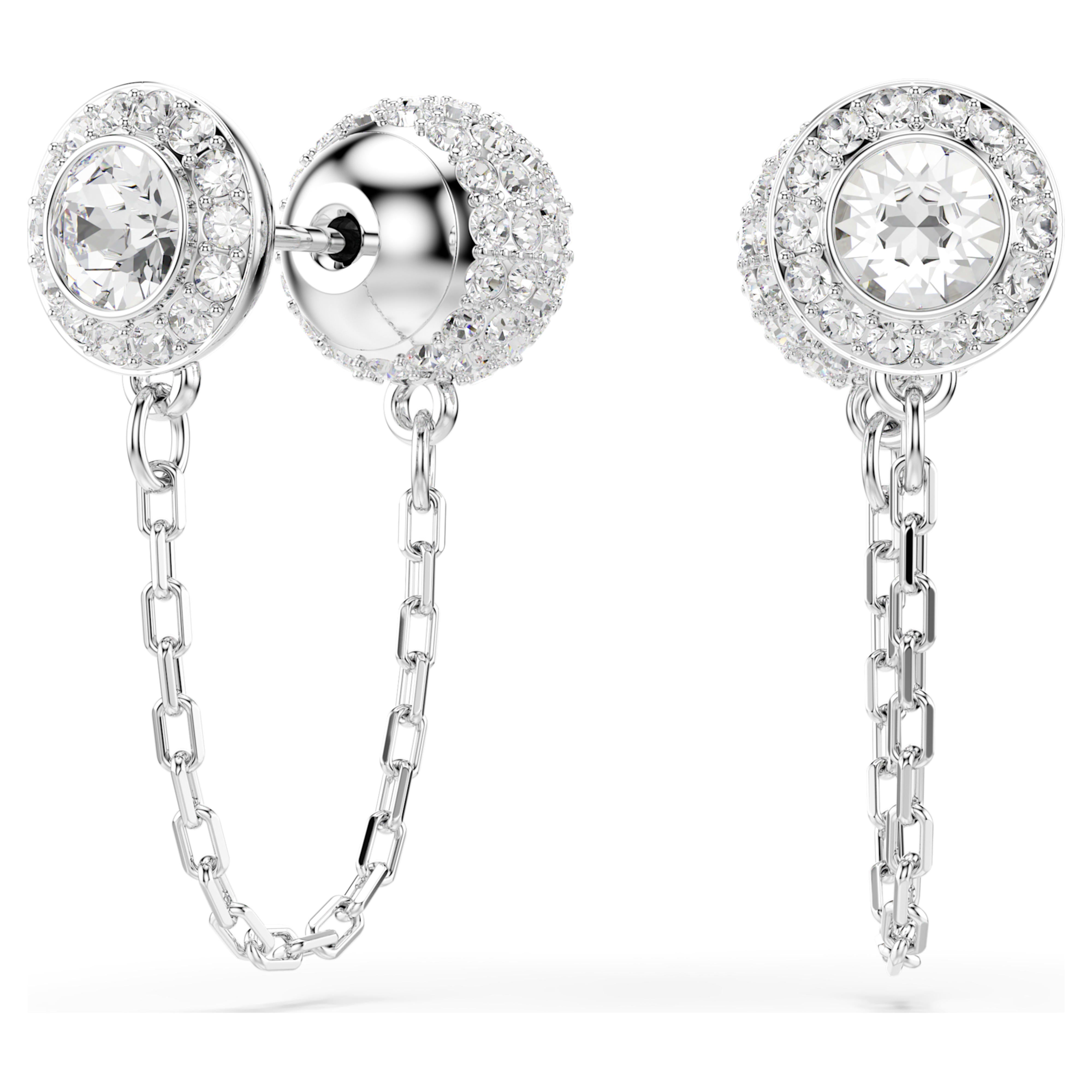 White Una Angelic drop earrings – Swarovski