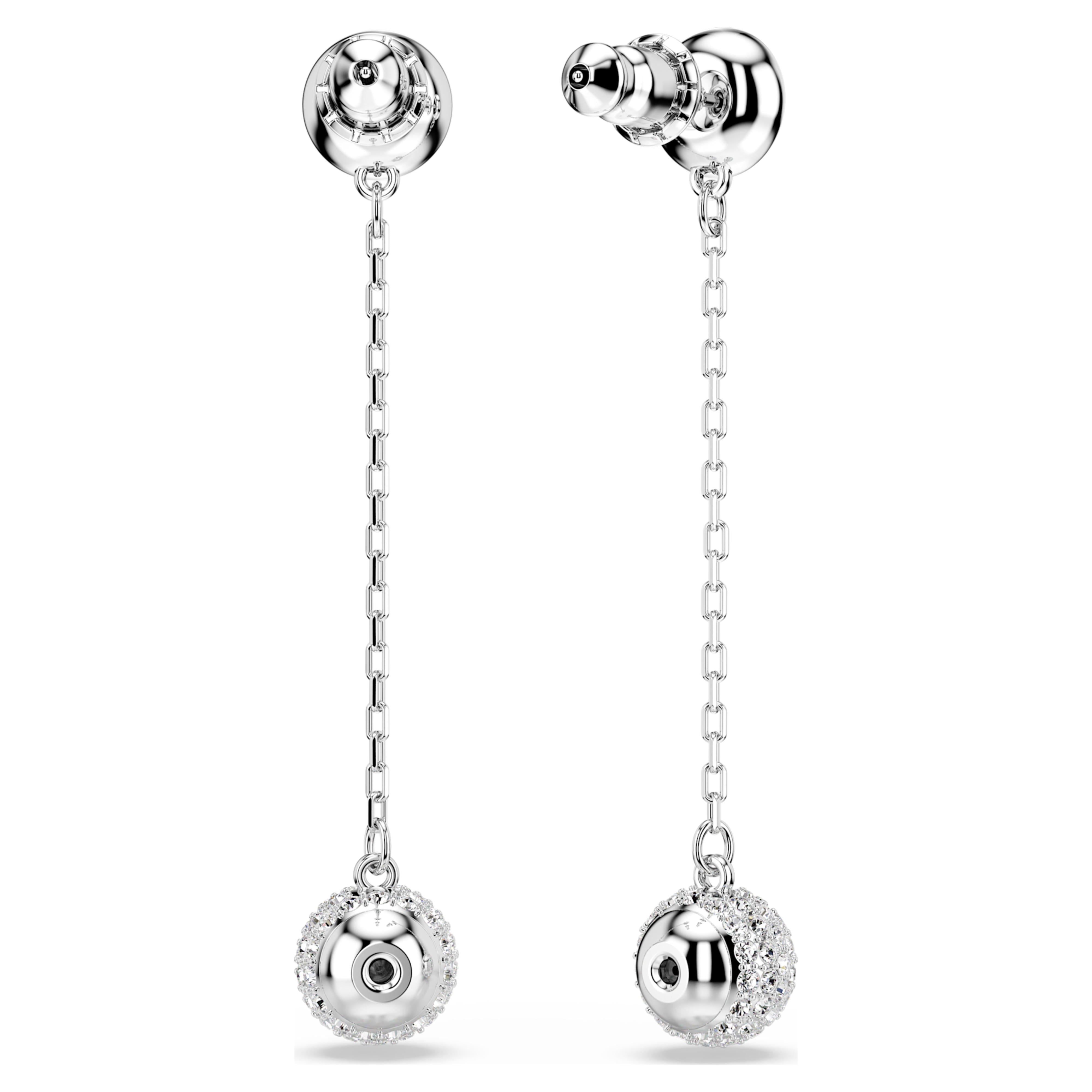 White Una Angelic drop earrings – Swarovski