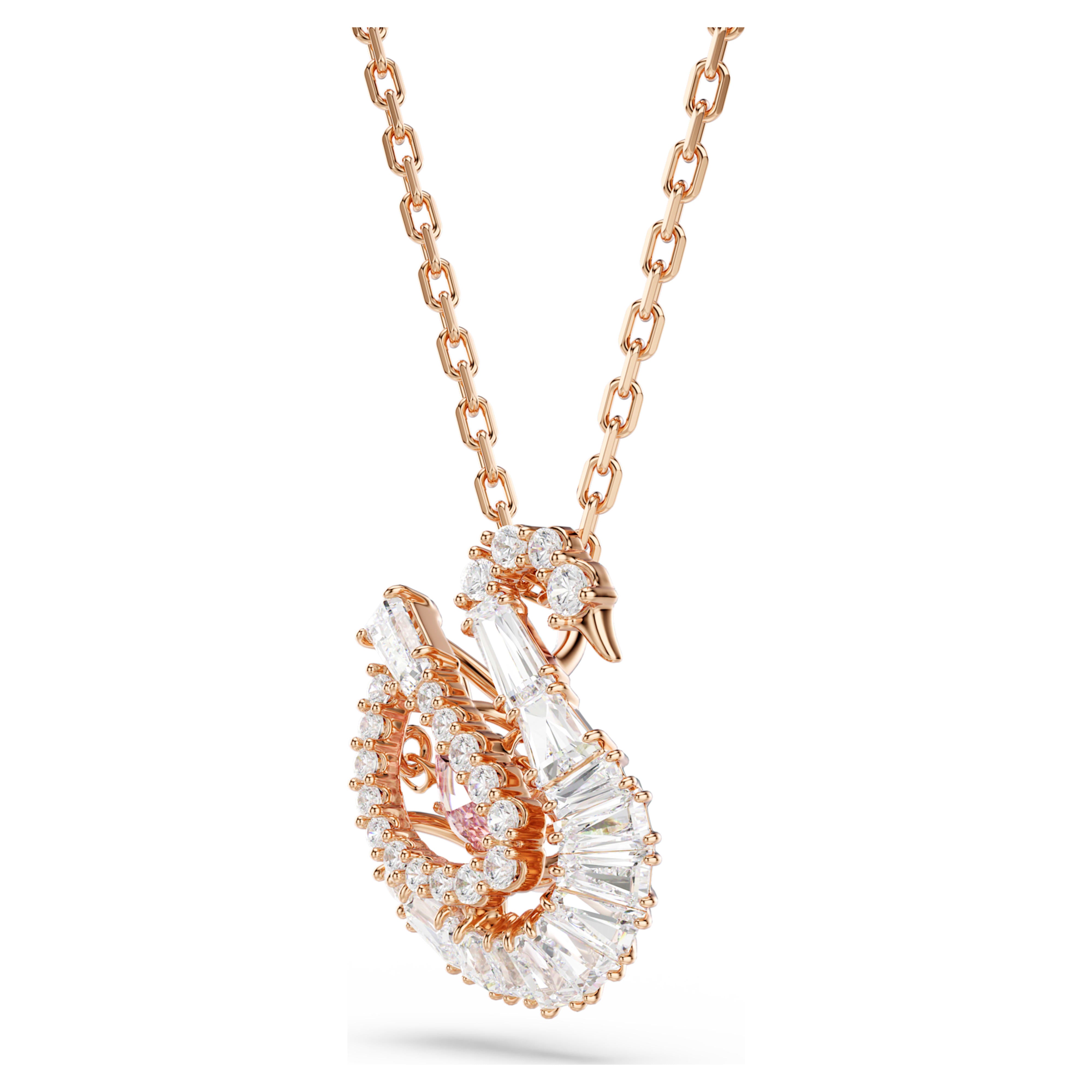 Colgante piedra danzante rosa cisne – Swarovski
