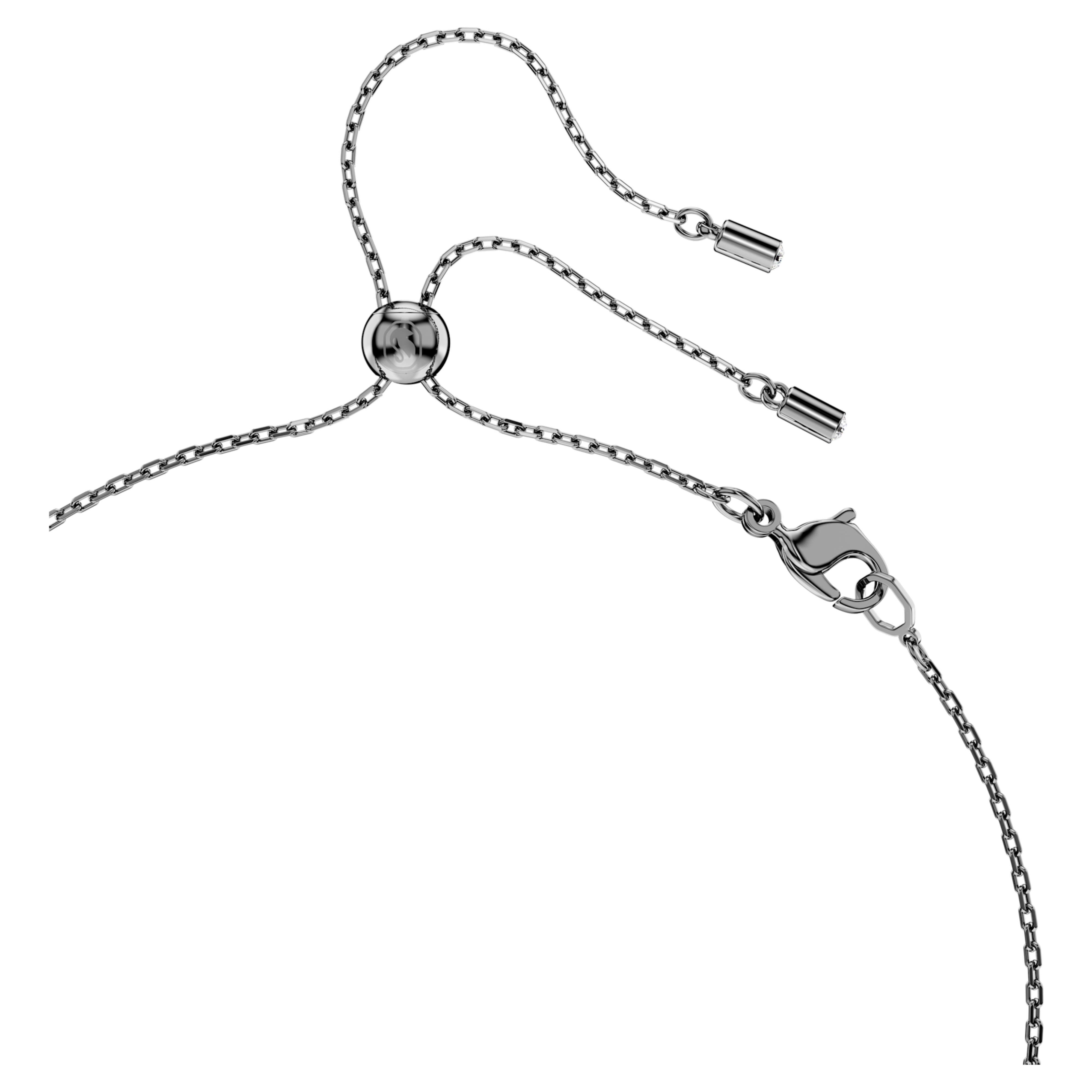 Ruthenium gray pear-cut Mesmera pendant – Swarovski