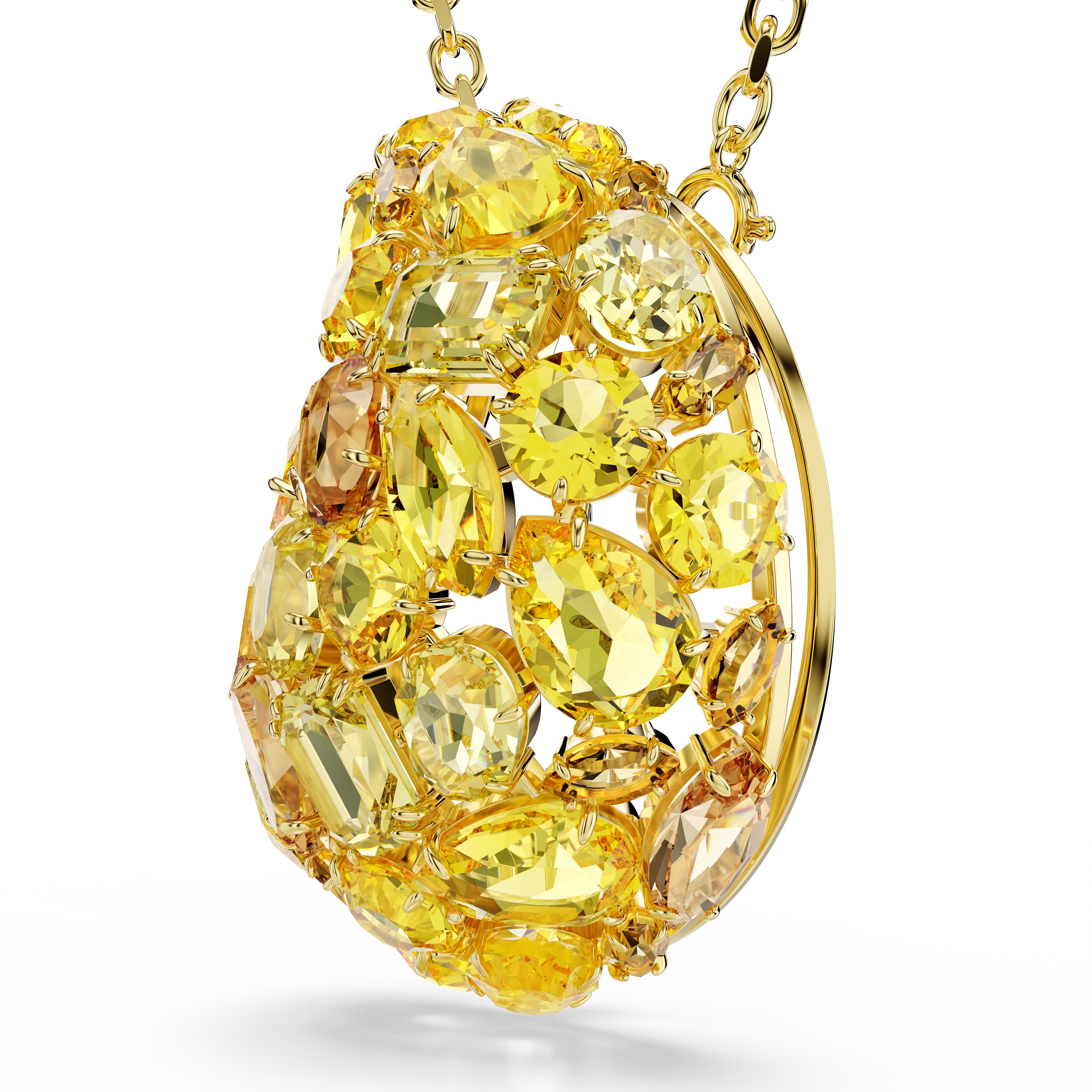 Gema Yellow Gold Pendant and Brooch – Swarovski