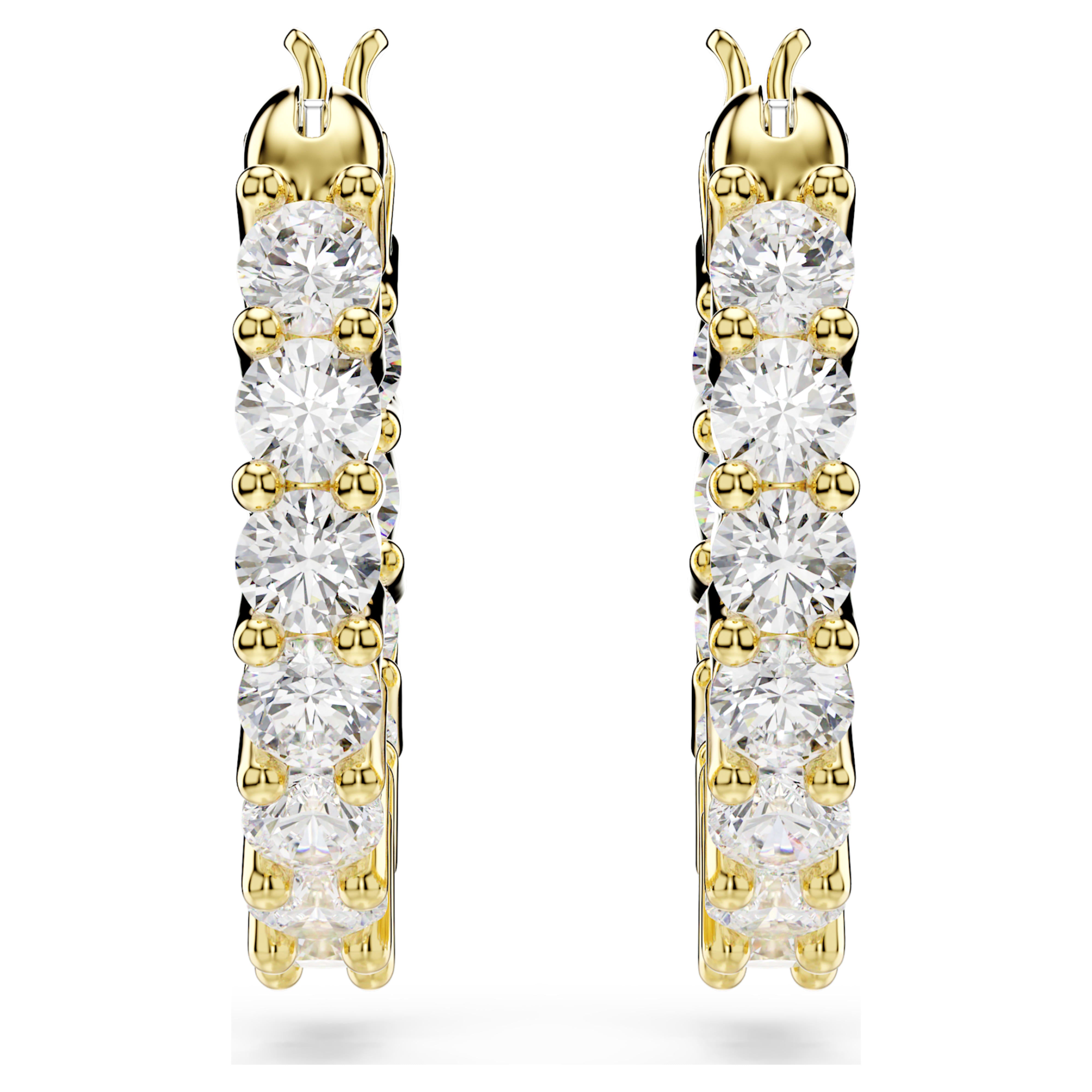 Gold Matrix Vittore hoop earrings – Swarovski