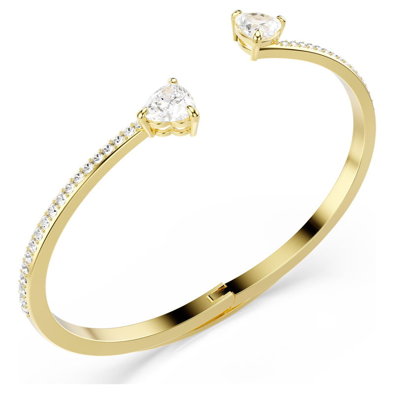 Mesmera Attract gold heart bangle – Swarovski
