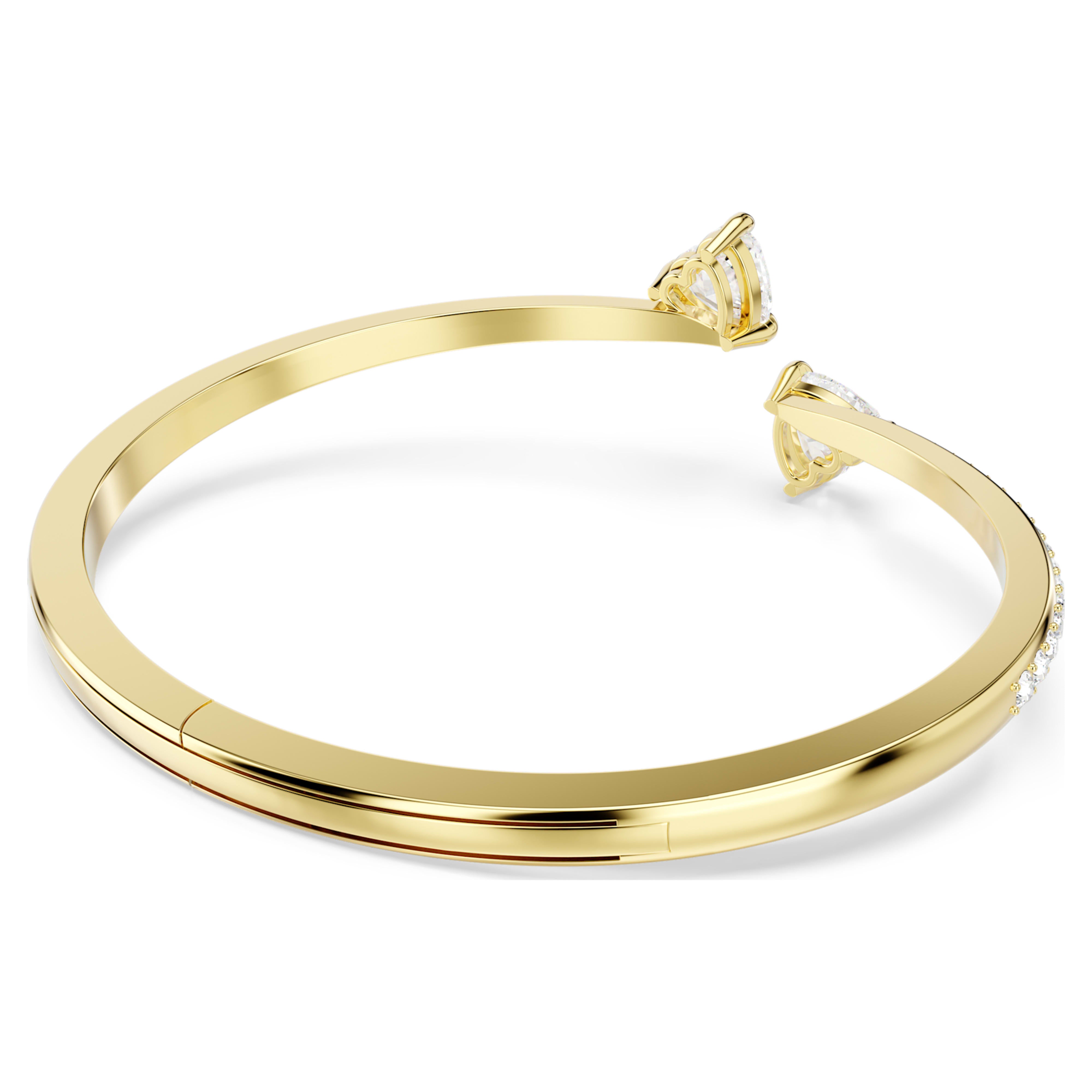 Mesmera Attract gold heart bangle – Swarovski