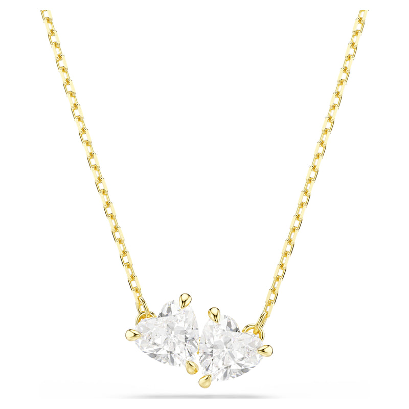 Mesmera Attract gold hearts necklace – Swarovski