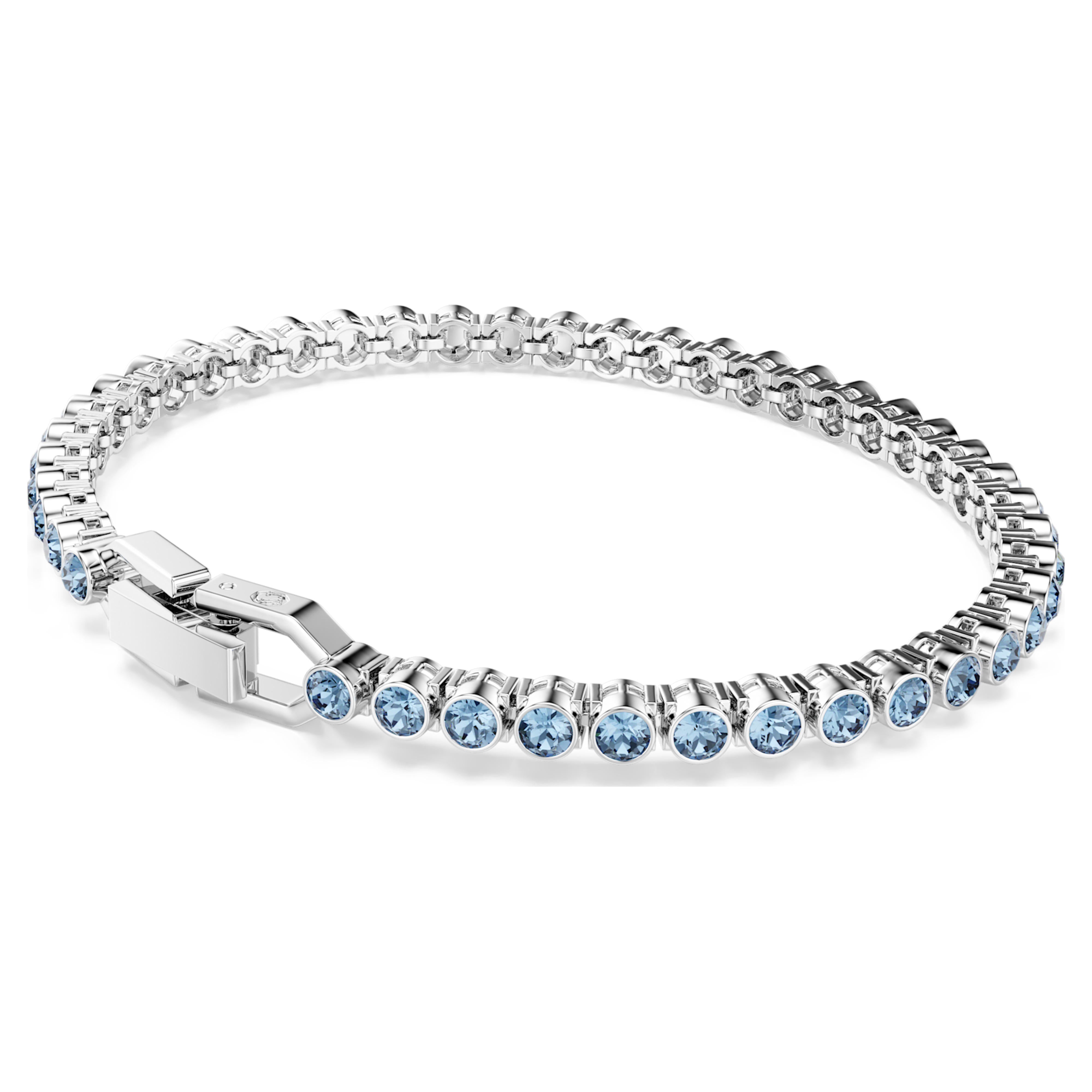Imber Emily blue rhodium-plated tennis bracelet – Swarovski