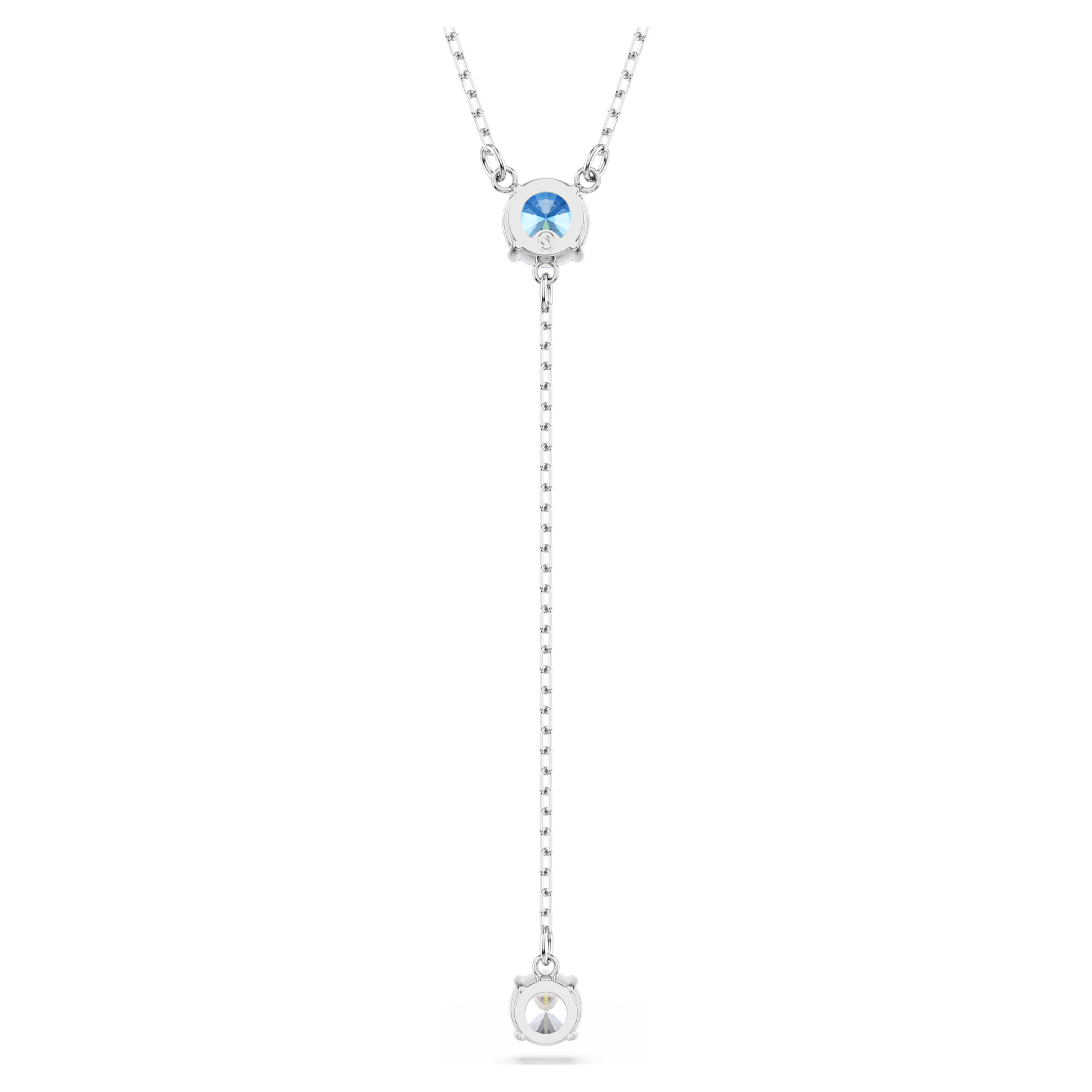 Collier en Y Stilla Attract bleu rhodié – Swarovski