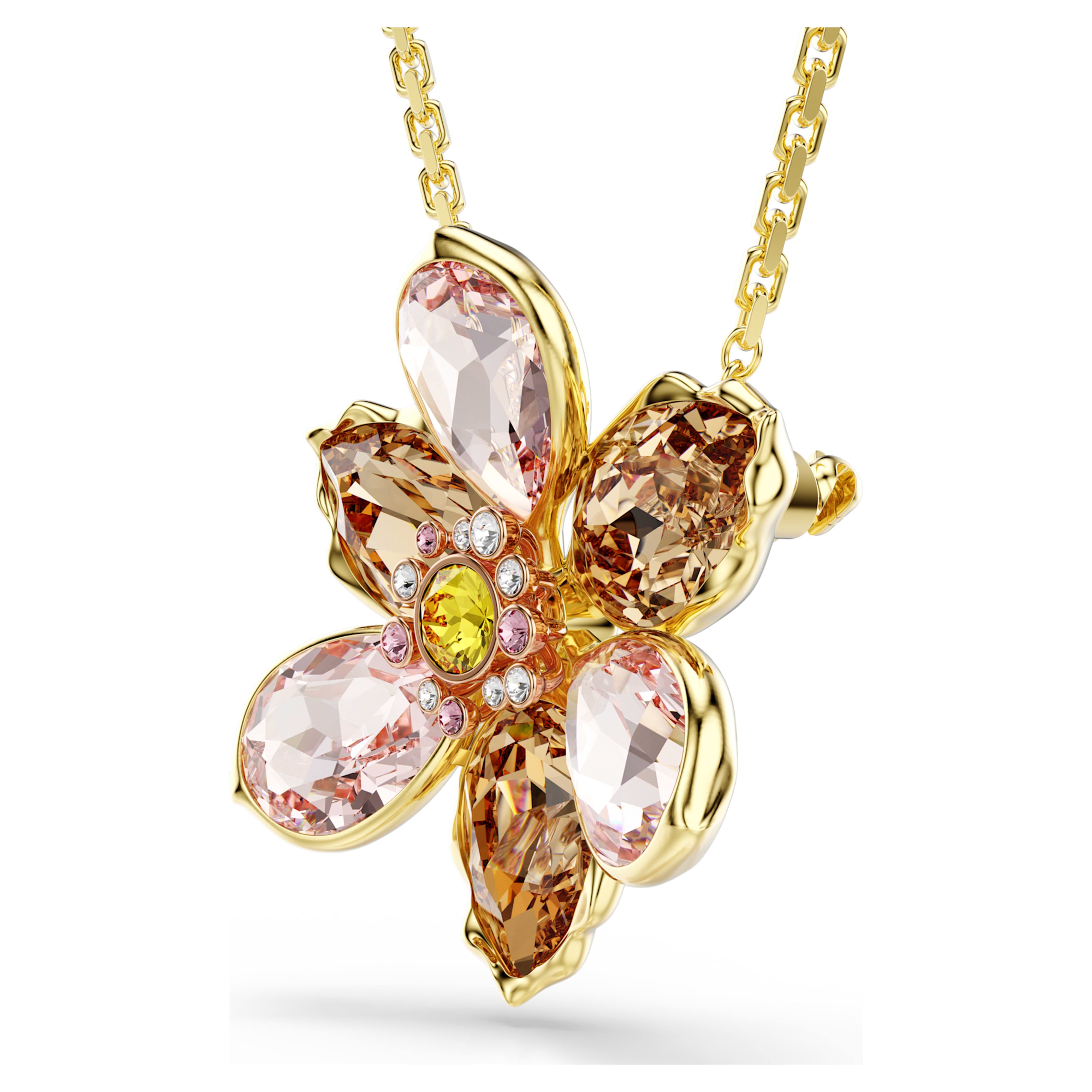 Multicolored Idyllia pendant and brooch – Swarovski