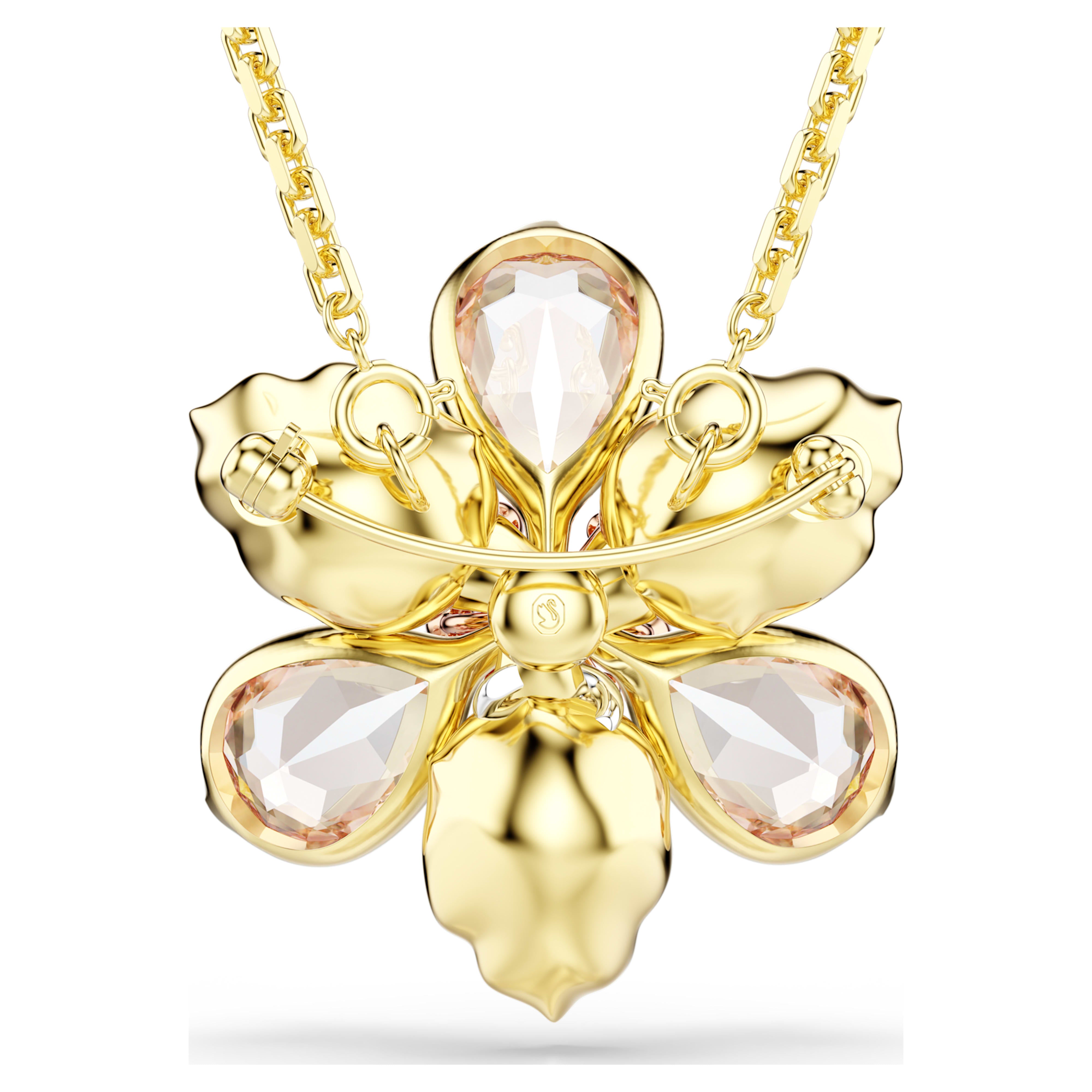 Multicolored Idyllia pendant and brooch – Swarovski