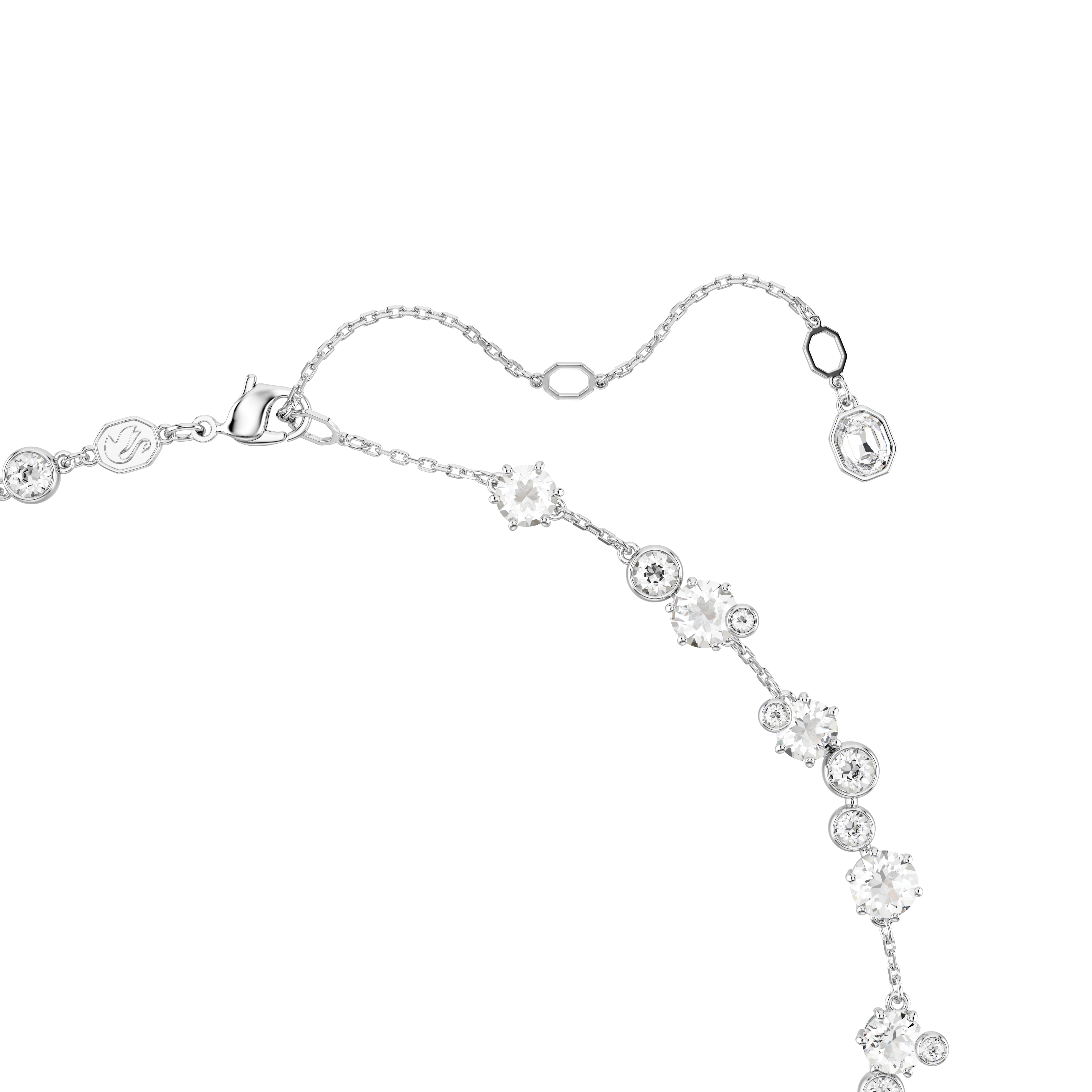 Constella Round White Rhodium Plated Set – Swarovski