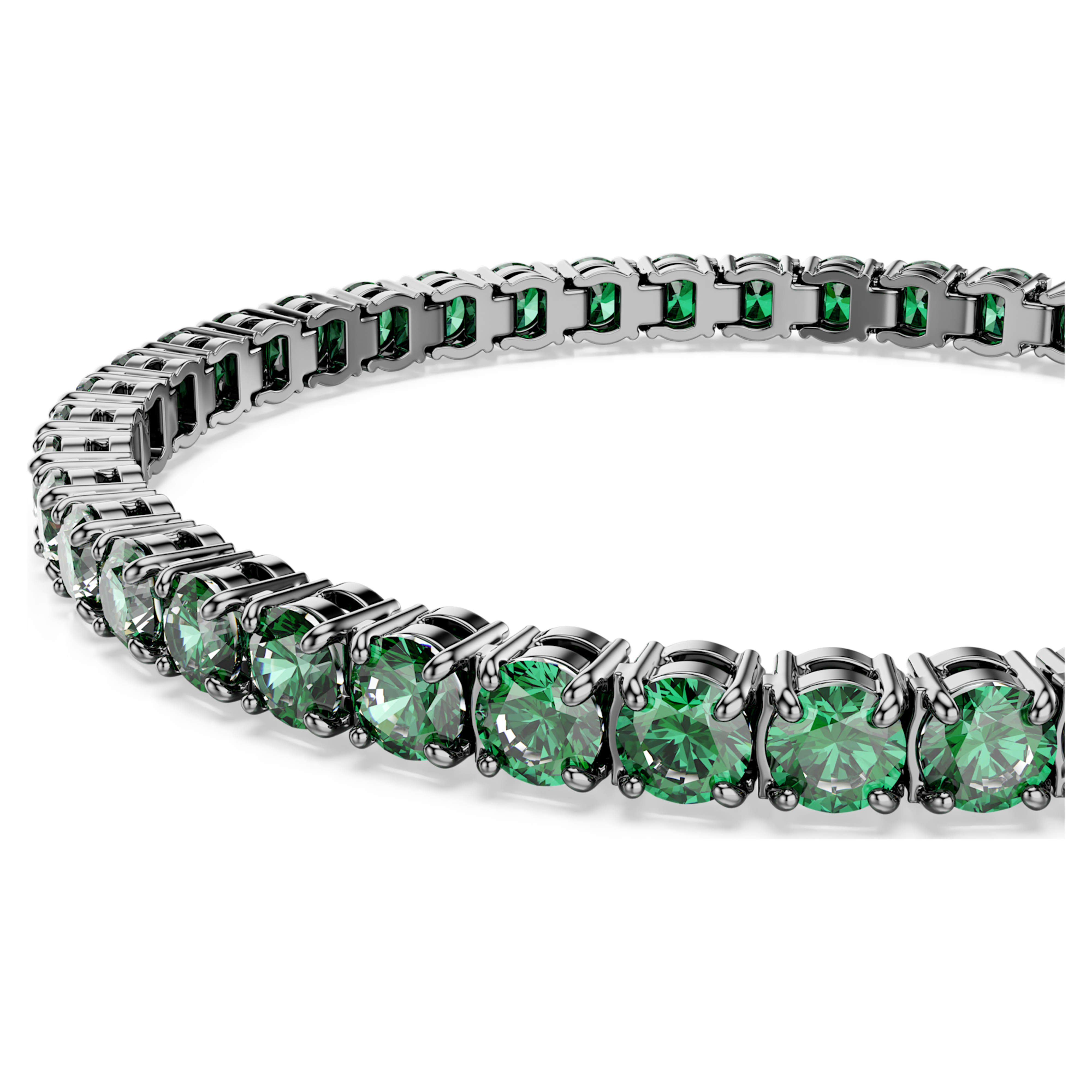 Swarovski armband - Tennis Matrix - Rond formaat - Groen & Zwart weergave 3