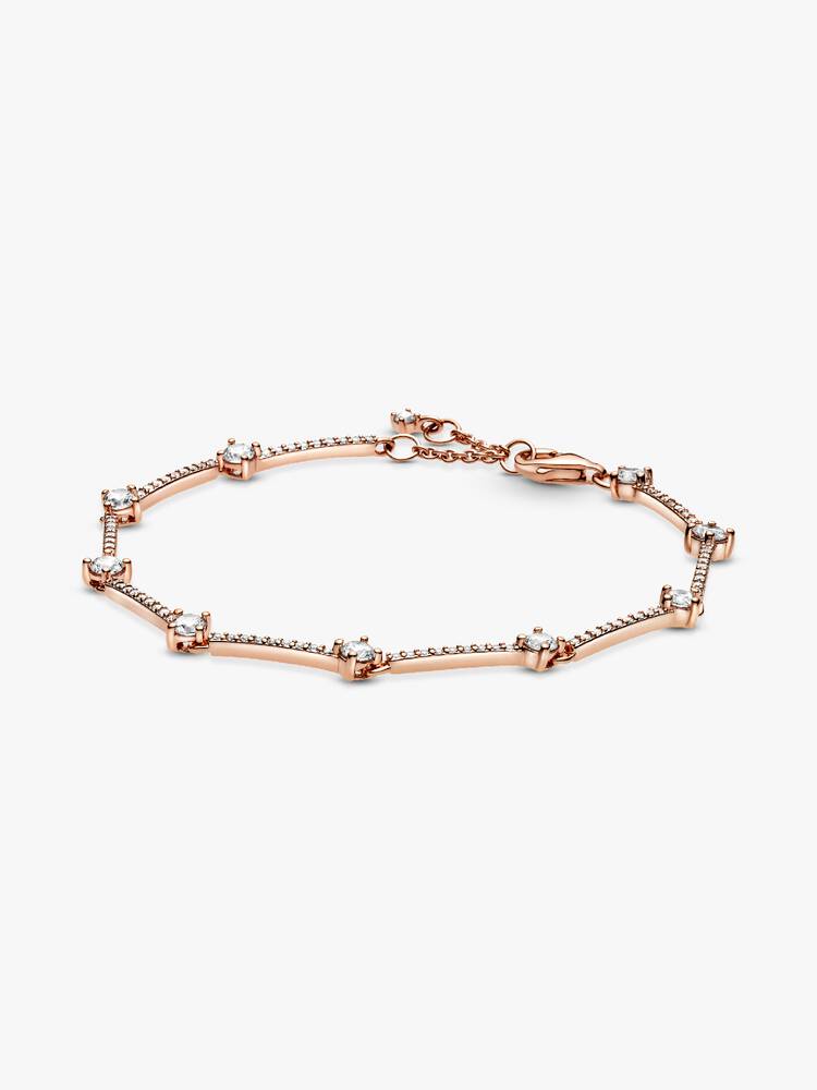 Bracciale Pandora - Barrette con pavé scintillante