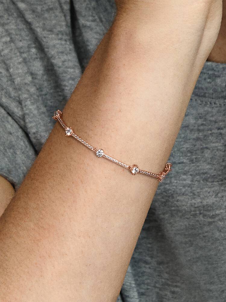 Bracciale Pandora - Barrette con pavé scintillante