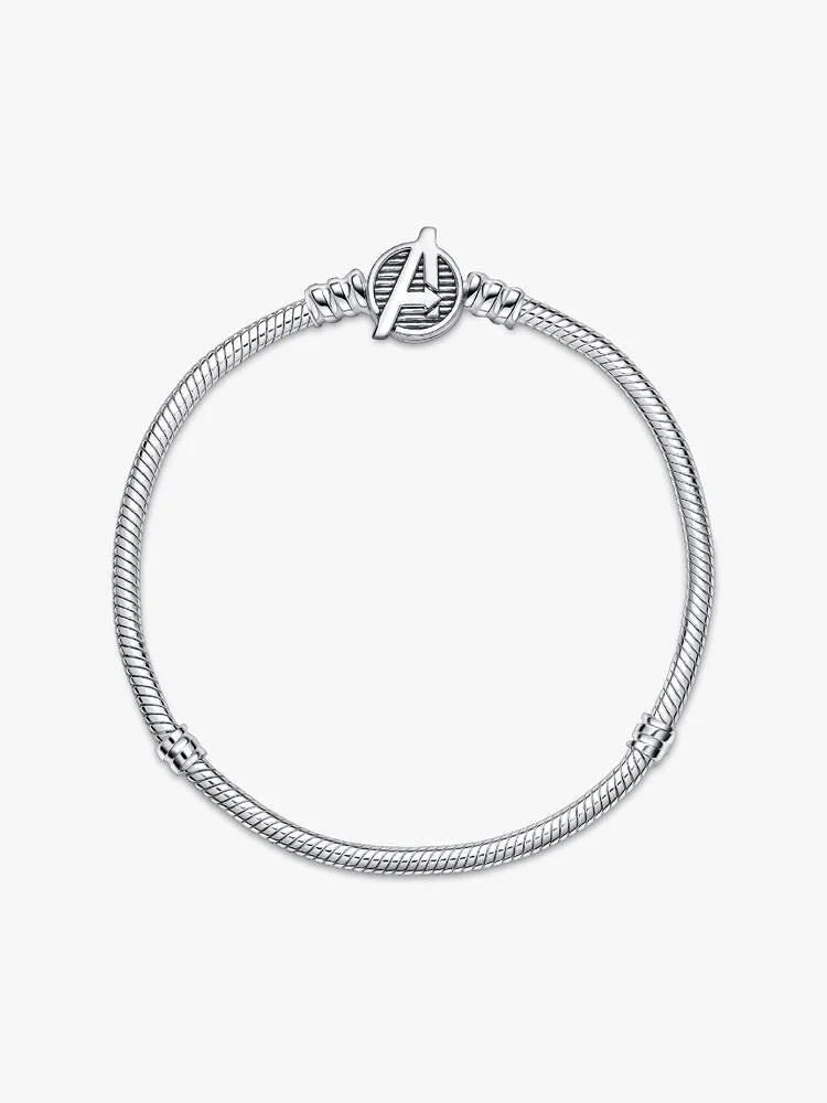Pulseira Pandora - fecho com logotipo de malha de cobra