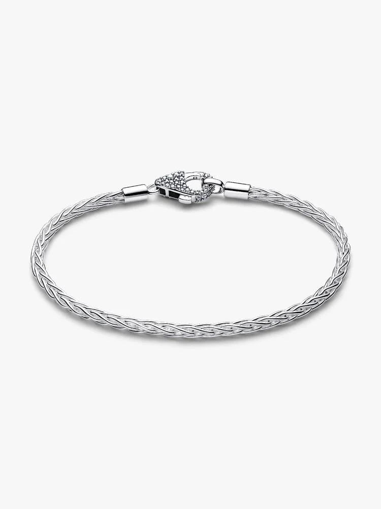 Pandora karkötő - Fox Tail Mesh Pavé Clasp | 594462C01