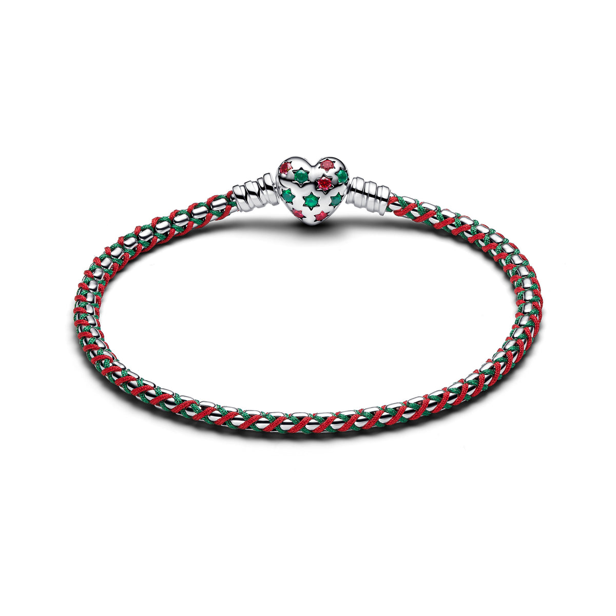 Bracelet Maille Vénitienne et Cordons Esprit de Noël Argent – vue 2