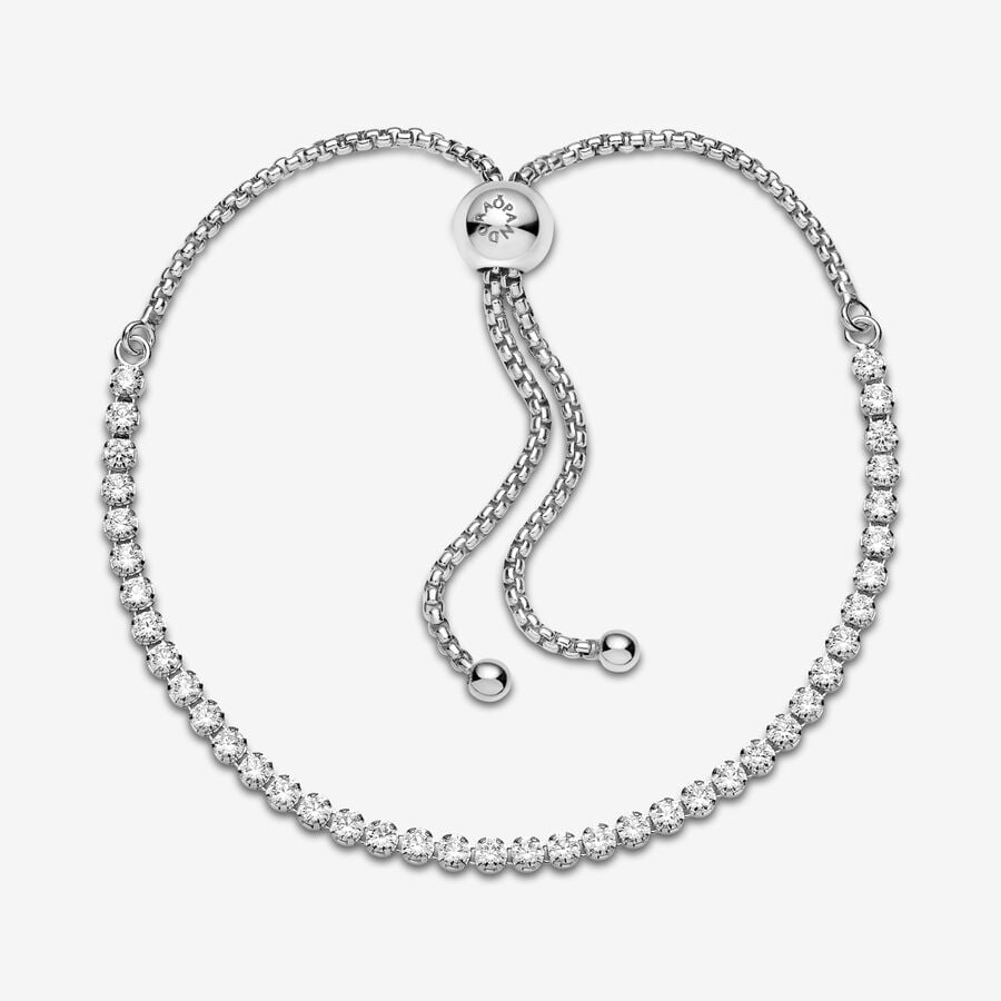 Funkelnder Fluss – Silber – Pandora-Armband