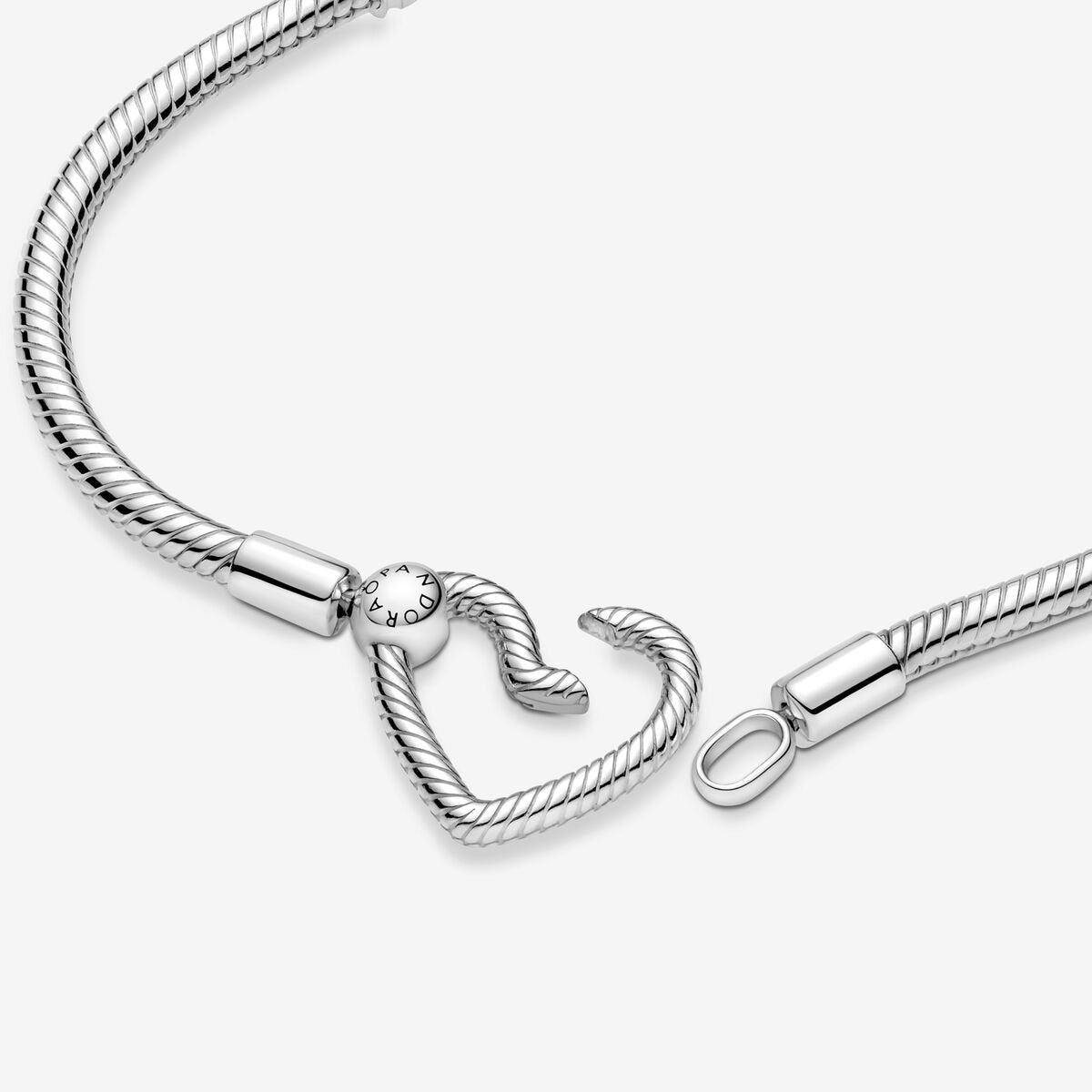 Nietengeflecht – Herz – Silber – Armband – Pandora