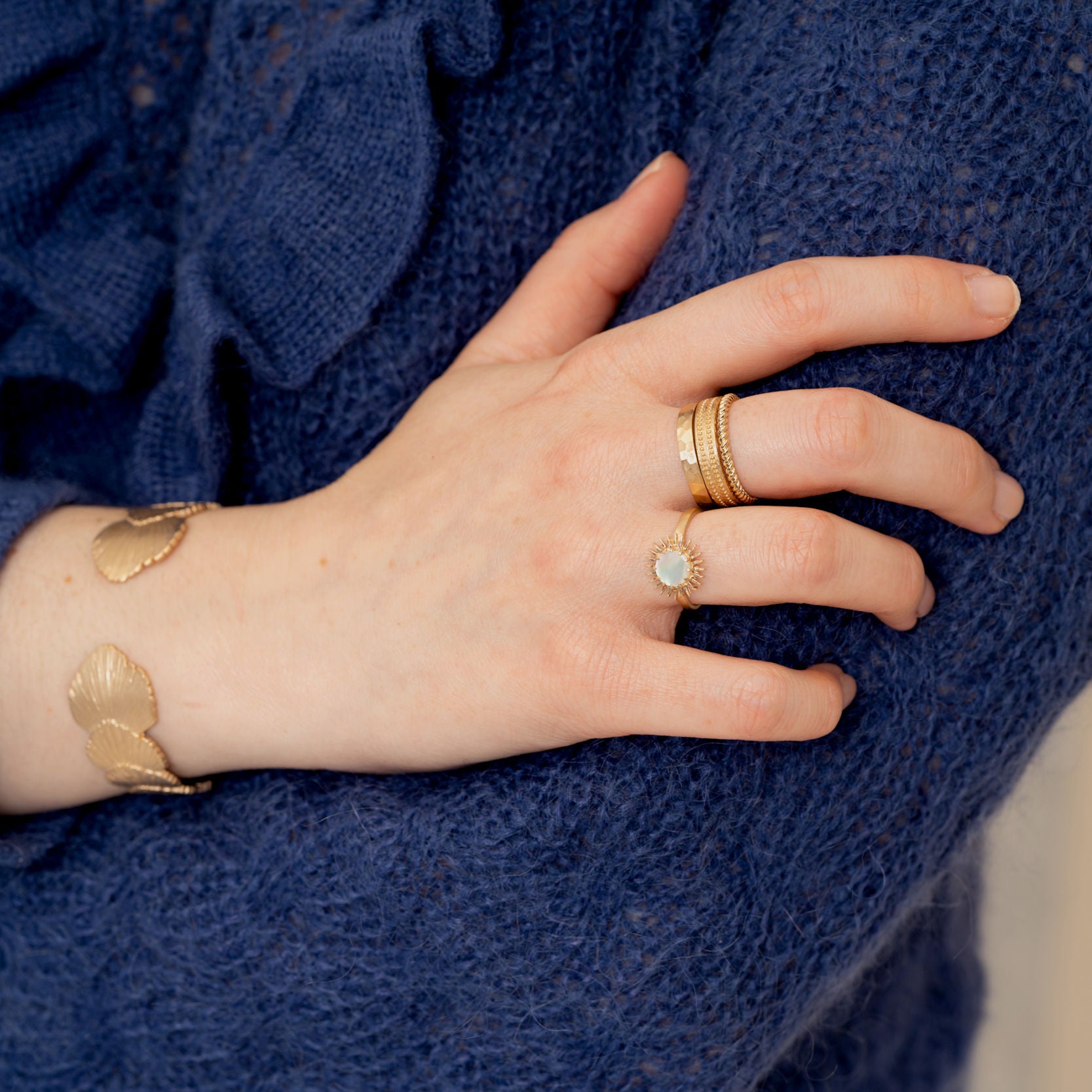 Blanchette – Perlmutt – Vergoldeter Ring – Ana et Cha