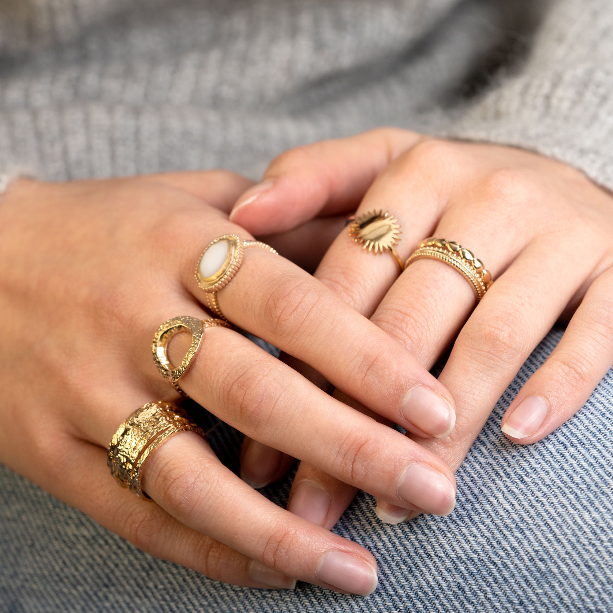 Bianca - Gold Plated Ring - Ana and Cha